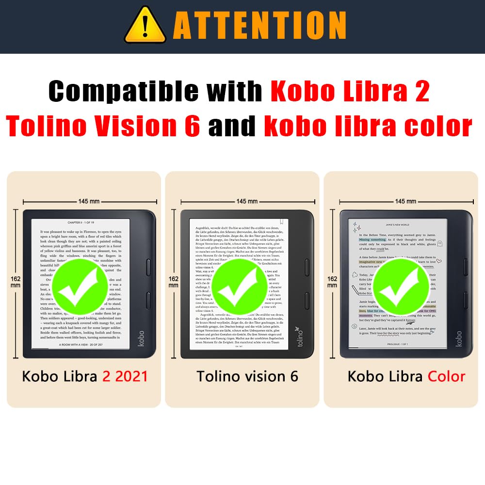 Xuanbeier Soft Tpu Case Compatible With Kobo Libra Color & Kobo Libra 2 7 Slim Lightweight Shell With Stand Function Auto Wake/S