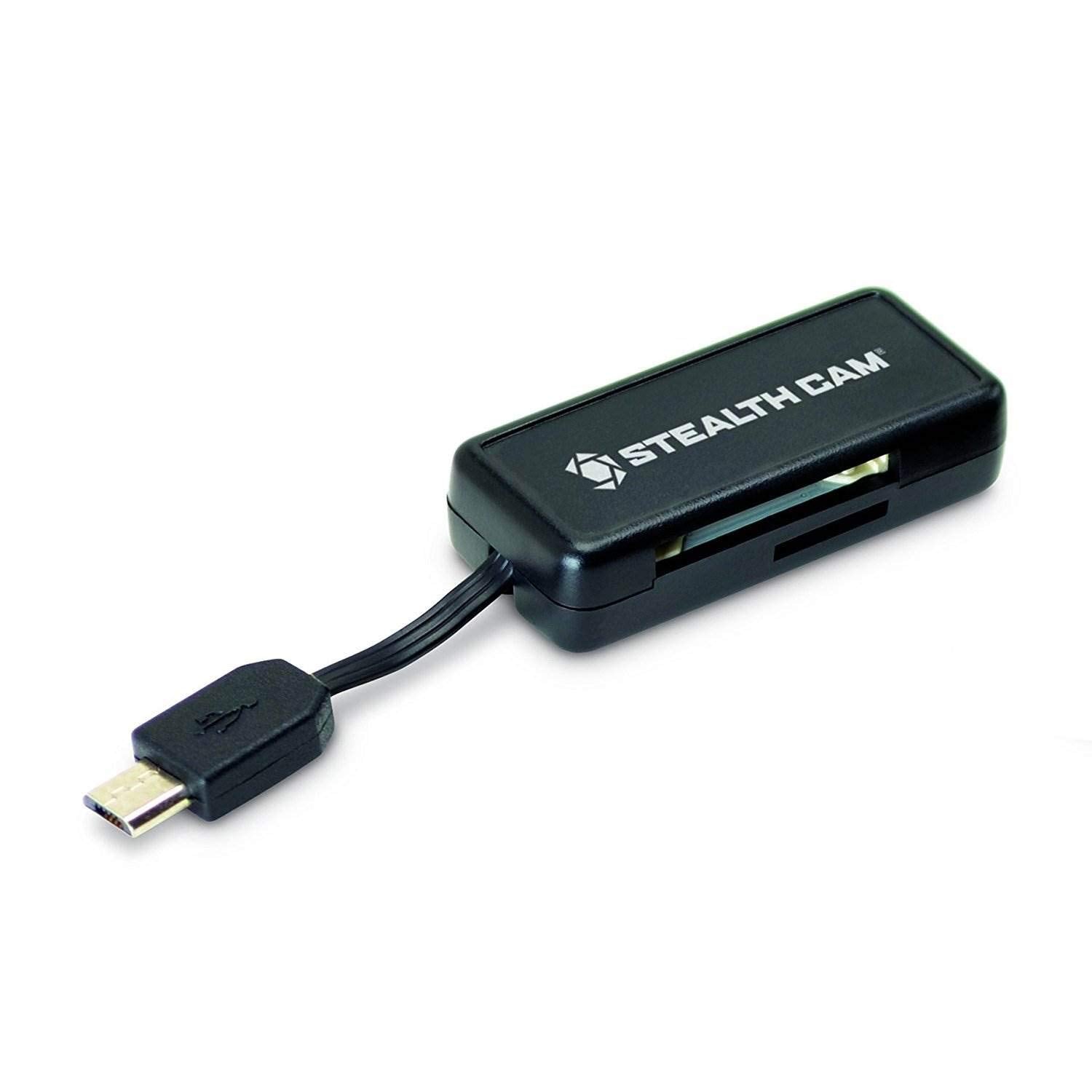 Stealth Cam Micro USB OTG Memory Card Reader for Android Devices, Black, STC-SDCRAND