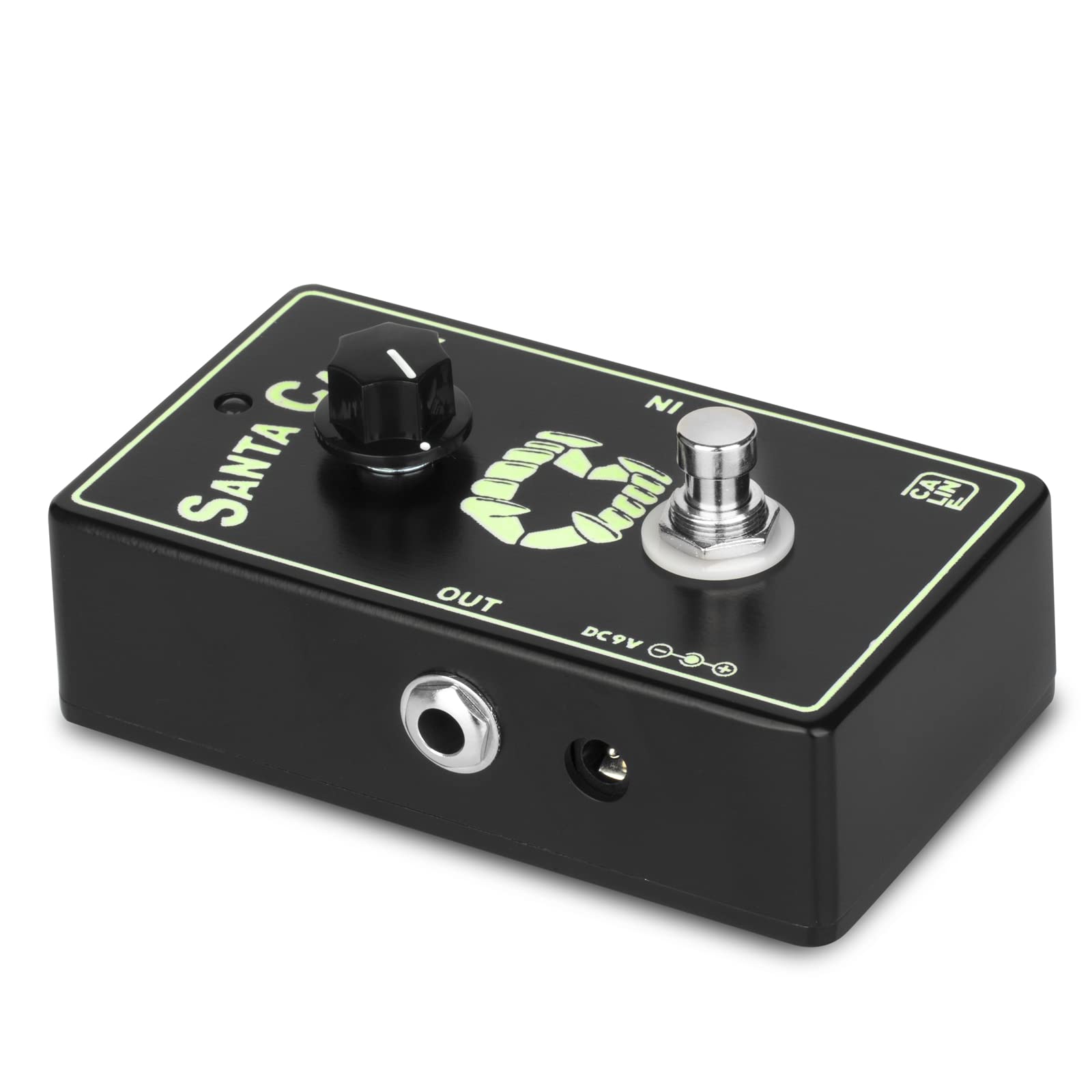 Caline Cp 514 Santa Carla Boost Guitar Effect Pedal, Green, Mini Booster Pedal With True Bypass