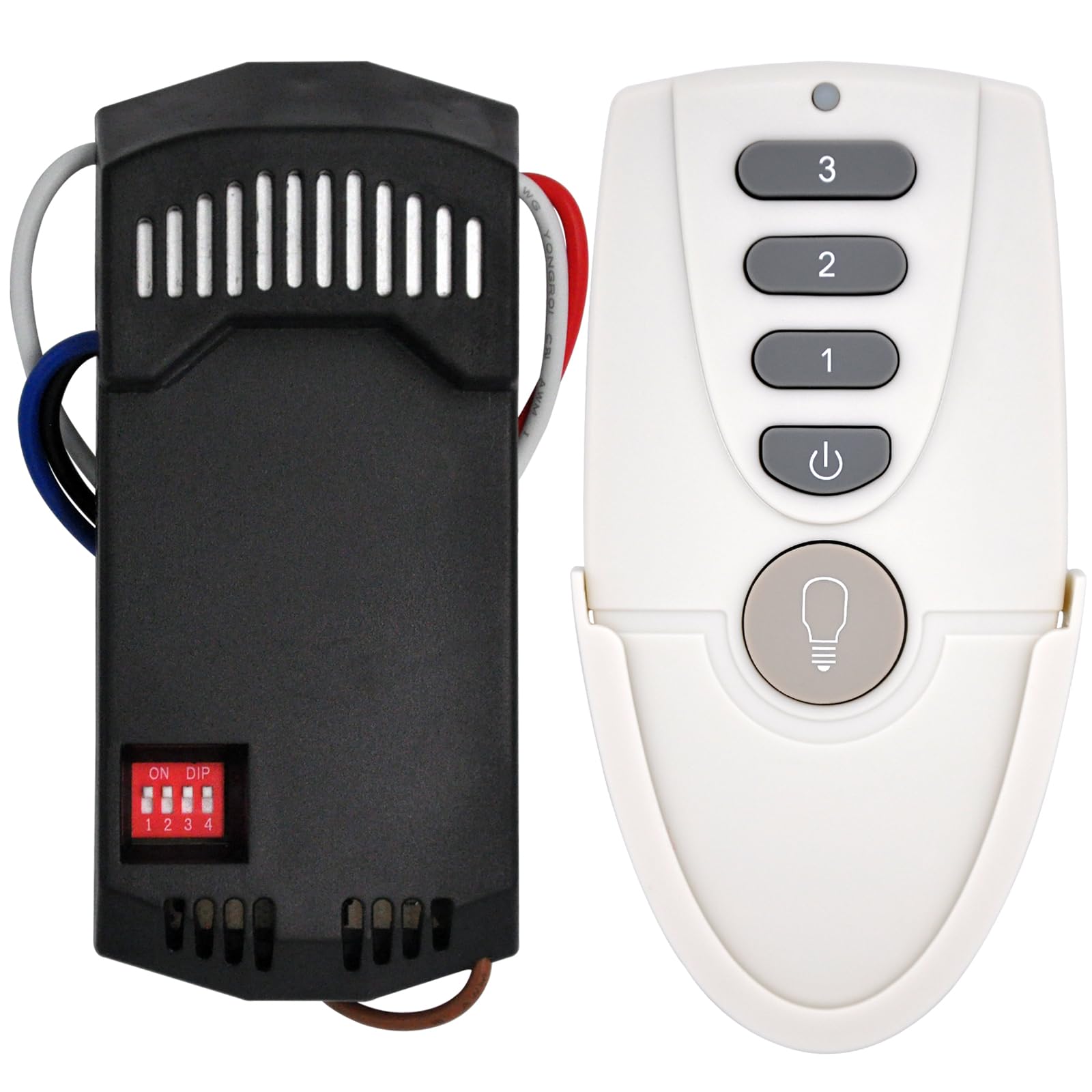 Fan 51T Universal Ceiling Fan Remote Control Kit For Hampton Bay Hunter Harbor Breeze, W/ Fan28R Receiver Handheld Remote 3 Spee