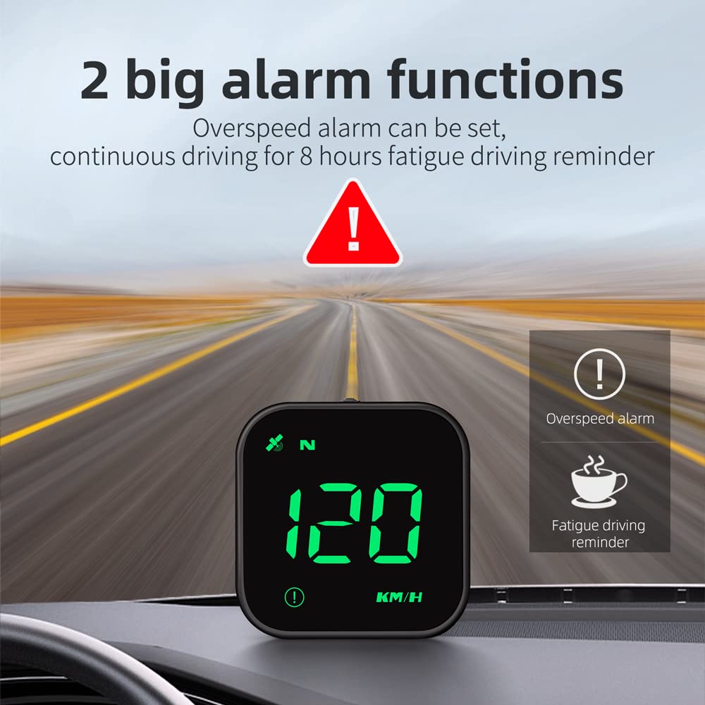 Digital Gps Speedometer, Veesa Car Universal Hud Head Up Display, Gps Smart Gauge Speedometer With Speed Mph Compass Fatigued Dr