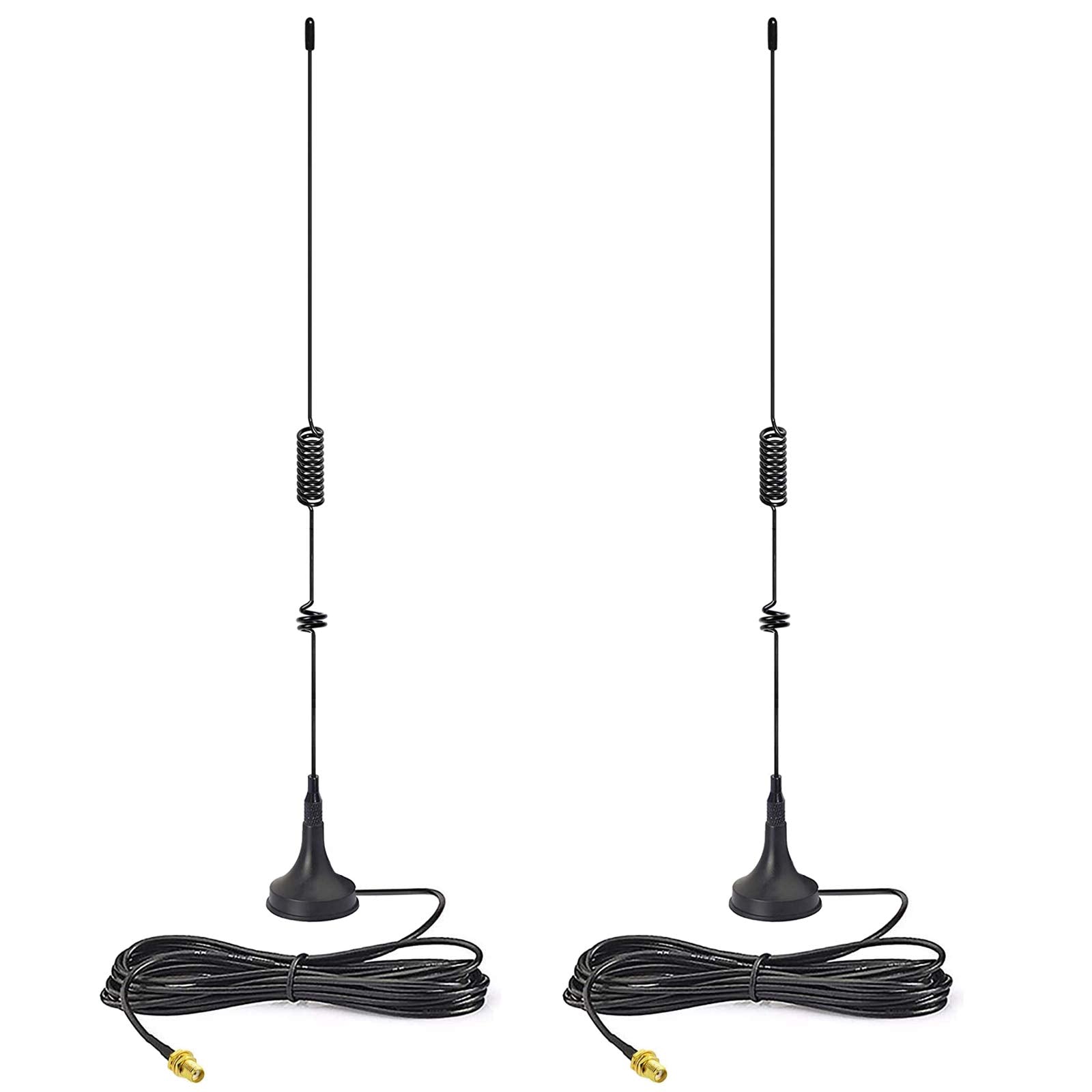 2 Pack 16.5 Inch Dual Band Ham Radio Antenna Vhf Uhf 136 174Mhz 400 470Mhz Magnetic Base Sma Female Antenna Handheld Two Way Rad