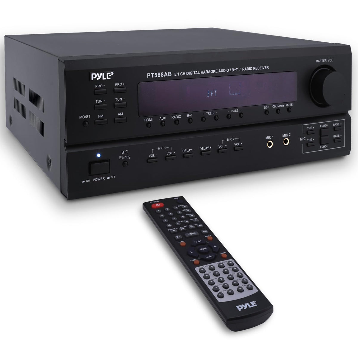 Pyle Wireless Bluetooth Power Amplifier System 420W 5.1 Channel Home Theater Surround Sound Audio Stereo Receiver Box W/Rca,Aux,