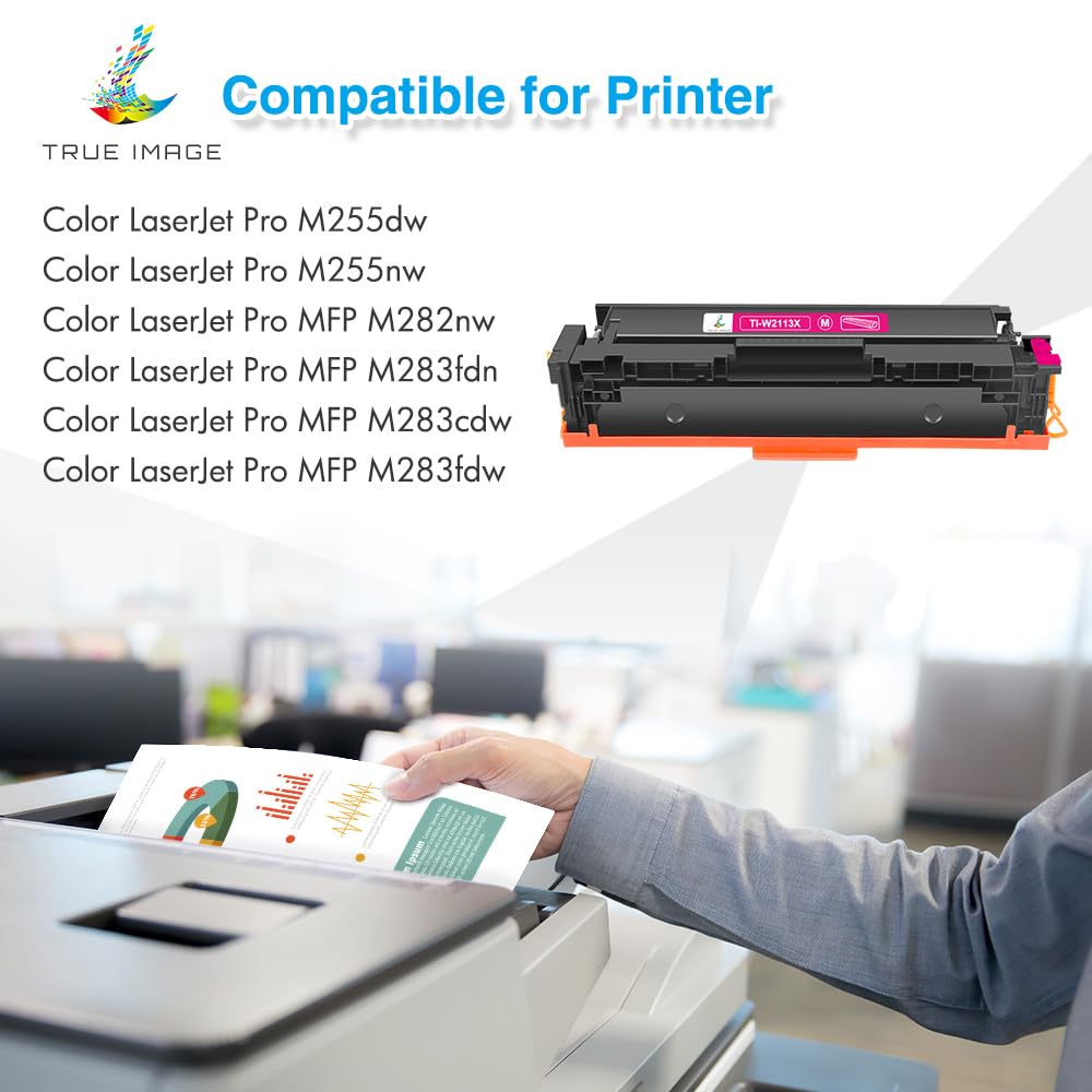 True Image Compatible Toner Cartridges Replacement For Hp 206X 206A High Yield For Hp Color Pro Mfp M283Fdw M283Cdw M255Dw M283