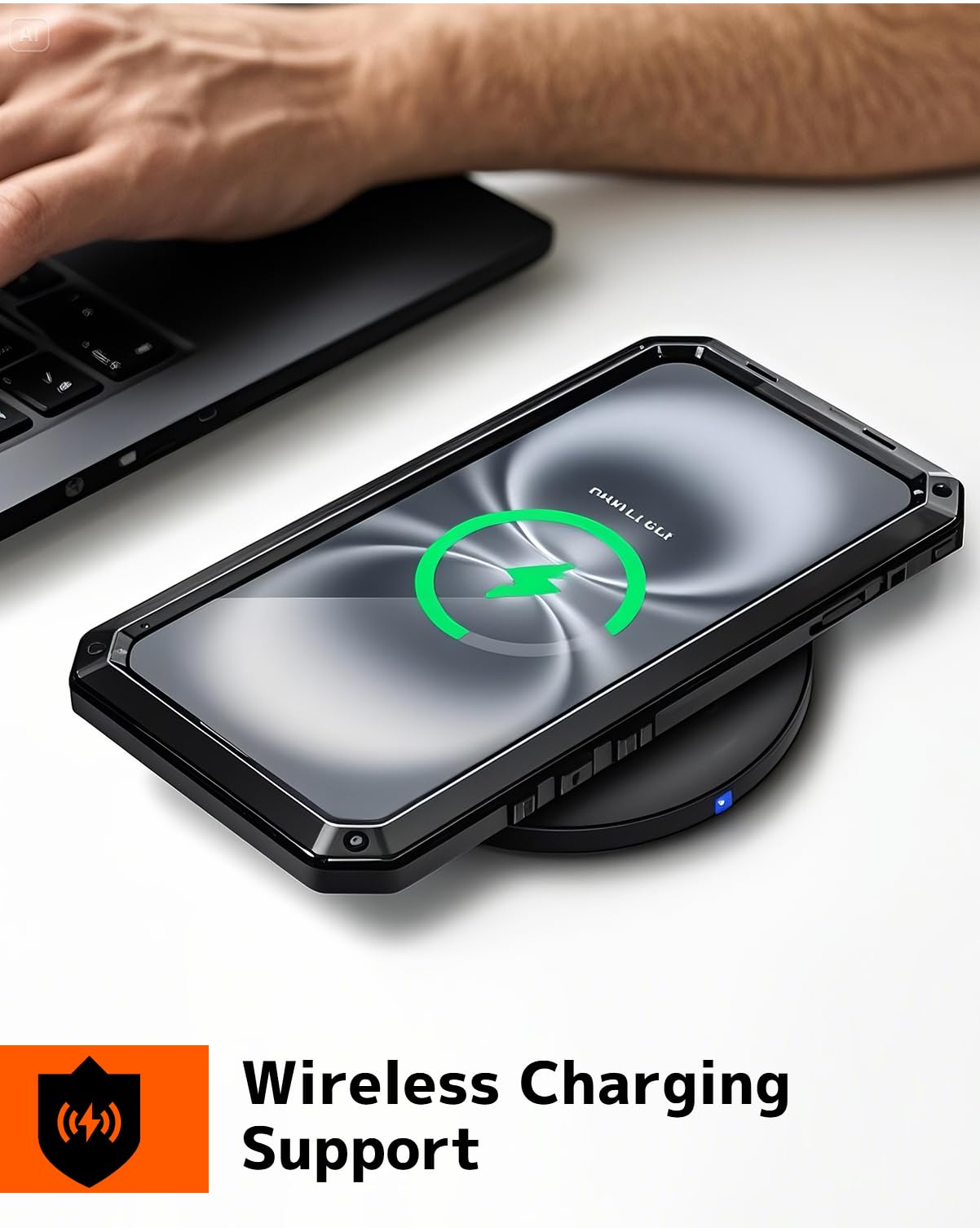 Ninki For Samsung Galaxy S25 Ultra Case Metal With Kickstand And Screen Protector,3 Layers Full Body Shockproof Dustproof Alumin