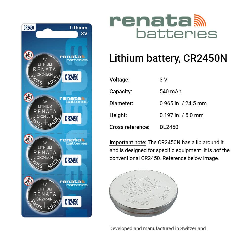 Renata Cr2450 Batteries   3V Lithium Coin Cell 2450 Battery (2 Count)