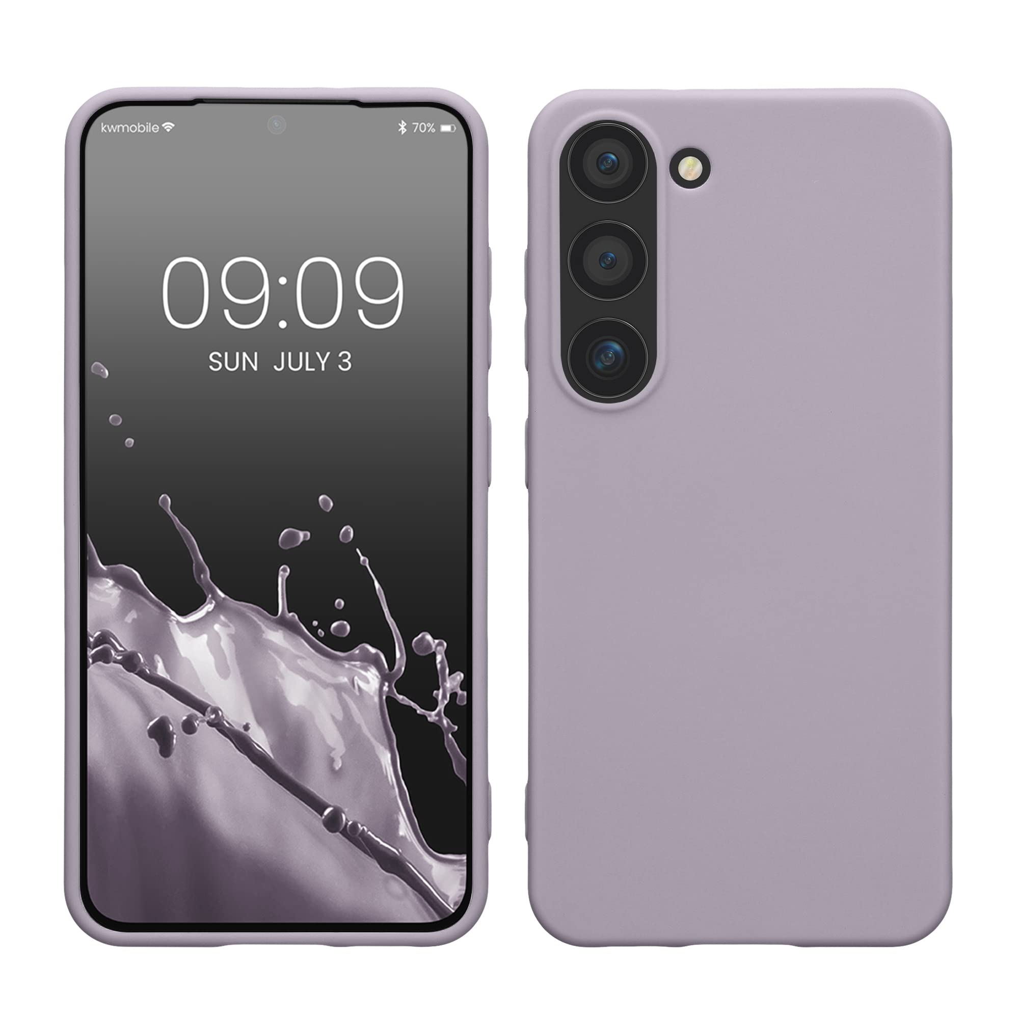 kwmobile Case Compatible with Samsung Galaxy S23 Case - Soft Slim Protective TPU Silicone Cover - Lavender