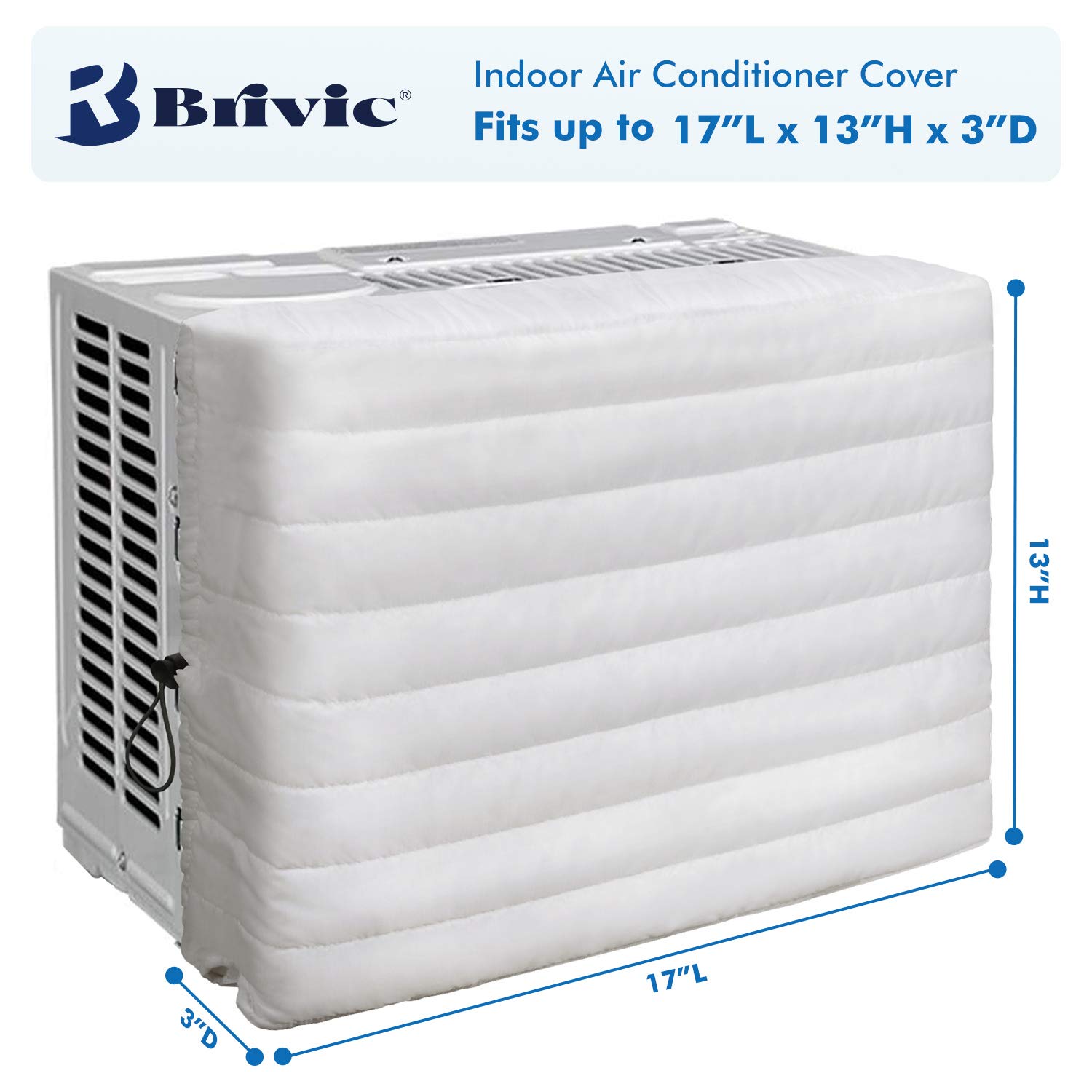 Brivic Indoor Ac Cover For Air Conditioner Cover Inside Window Unit 17 X 13 X 3 Inches(L X H X D),White