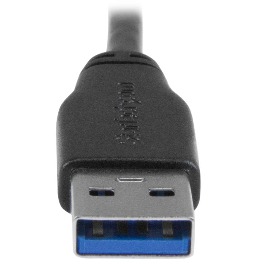 Startech.Com 0.5M 20In Slim Micro Usb 3.0 Cable M/M - Left-Angle Micro-Usb - Usb 3.0 A To Micro B - Angled Micro Usb - Usb 3.1 G