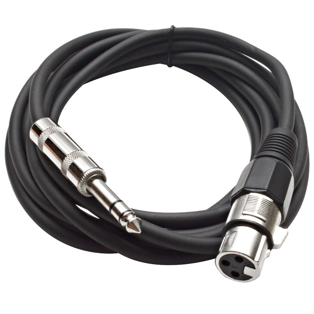 Seismic Audio - Satrxl-F10 - Black 10' Xlr Female To 1/4'' Trs Patch Cable