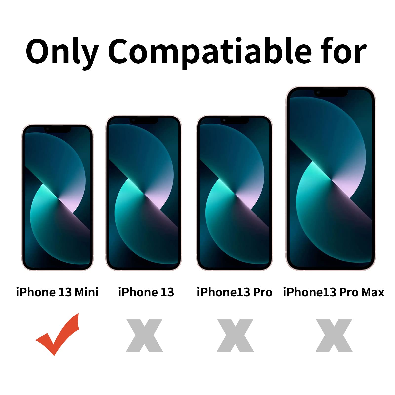 Tenoc Phone Case Compatible With Iphone 13 Mini, Clear Case Shockproof Protective Bumper Slim Cover For 5.4 Inch