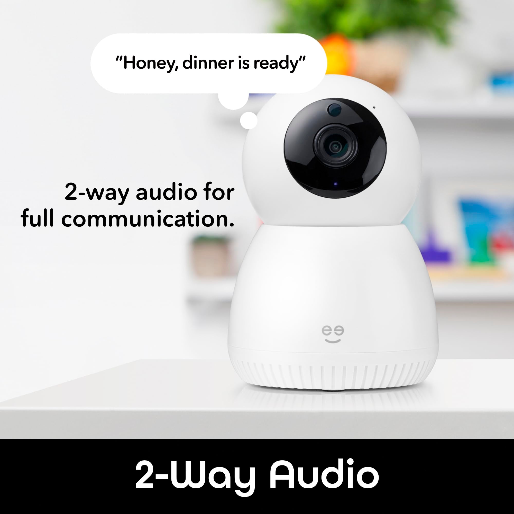 Scope Indoor 1080P Hd Smart Auto Tracking Security Camera, White, Motion Only