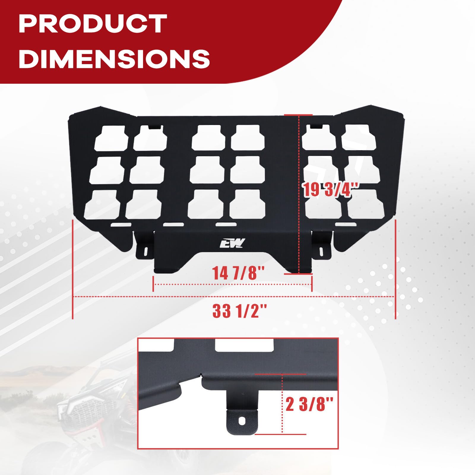 Elitewill Packout Mount Compatible With Milwaukee Fit For Can-Am Maverick X3 2017-2023