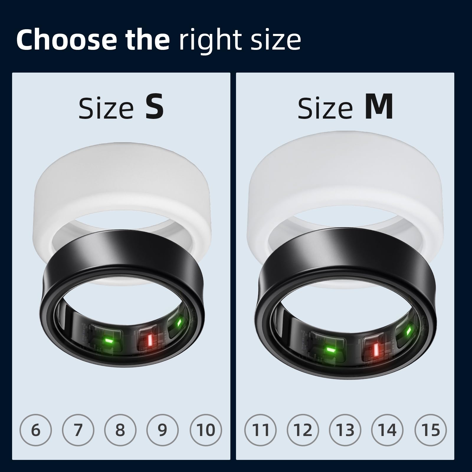 Newjourney Silicone Cover Compatible With Oura Ring Gen 4/3, Ultrahuman Ring Air, 8 Pack Anti Scratch Elastic Silicone Protector