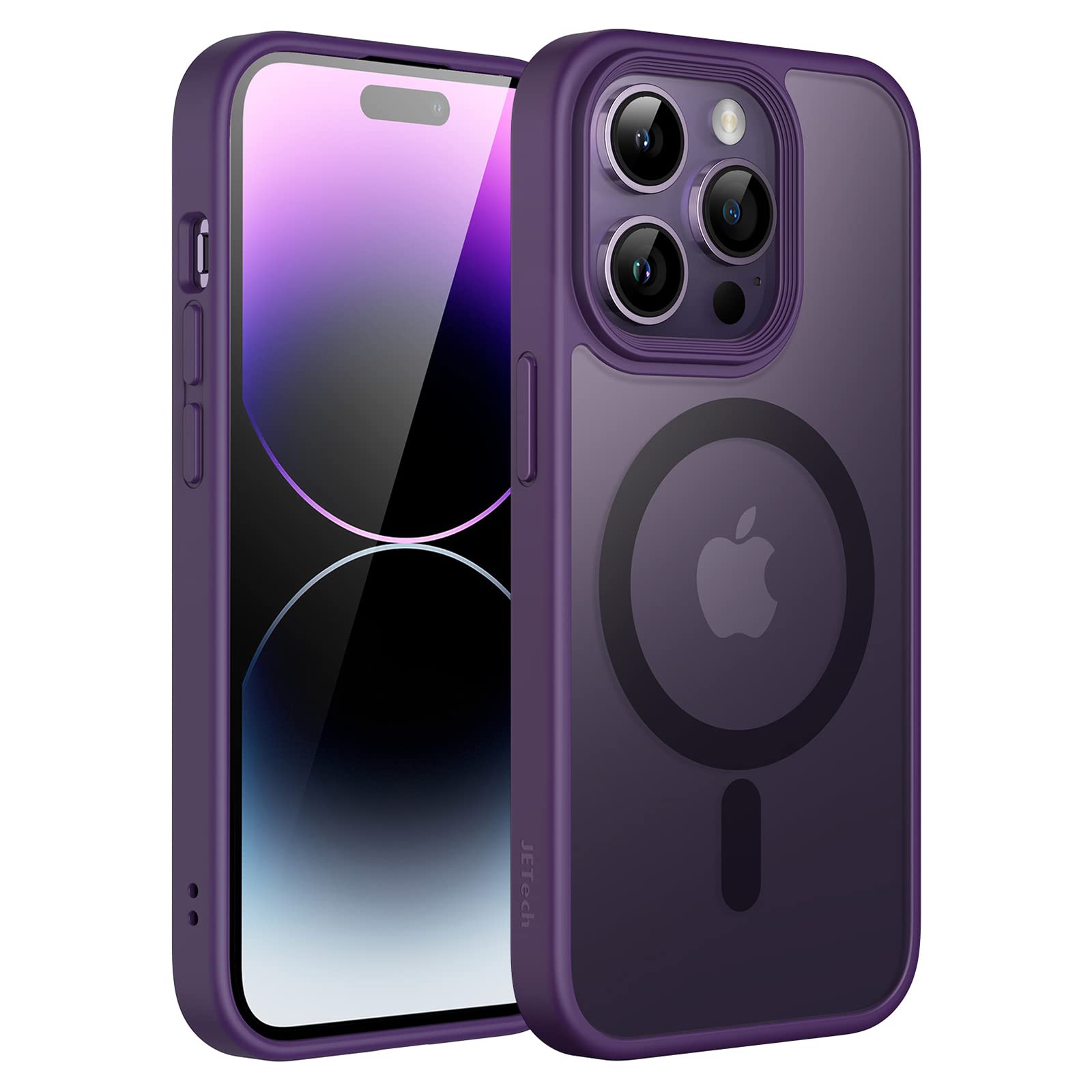JETech Magnetic Case for iPhone 14 Pro 6.1-Inch Compatible with MagSafe, Translucent Matte Back Slim Shockproof Phone Cover (Dee