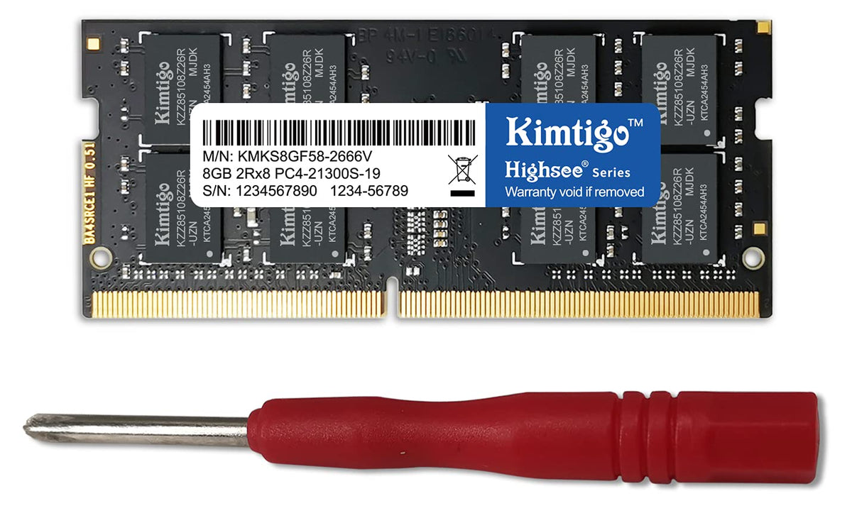 Kimtigo Ddr4 2666 8G Laptop Dram 2666Mhz (Pc4-21300) Cl19 (Compatible With 2400Mhz Or 2133Mhz) 1.2V Notebook 1Rx8 Single Rank 26