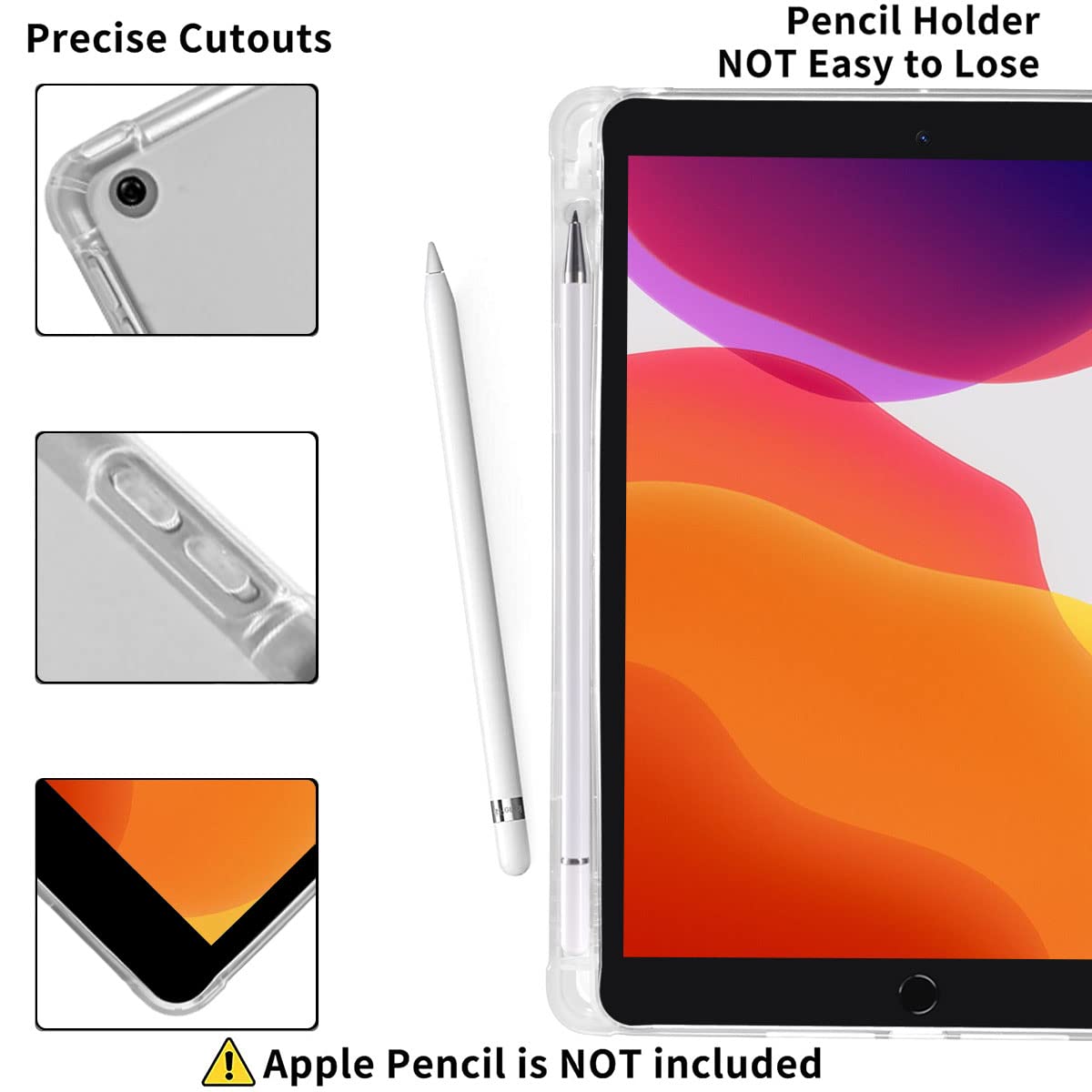 Maycari Minimalist Line Brown Case For Ipad 9.7 Inch 2017/2018 With Pencil Holder, Abstract Line Art Ipad 5Th/6Th Generation Sof