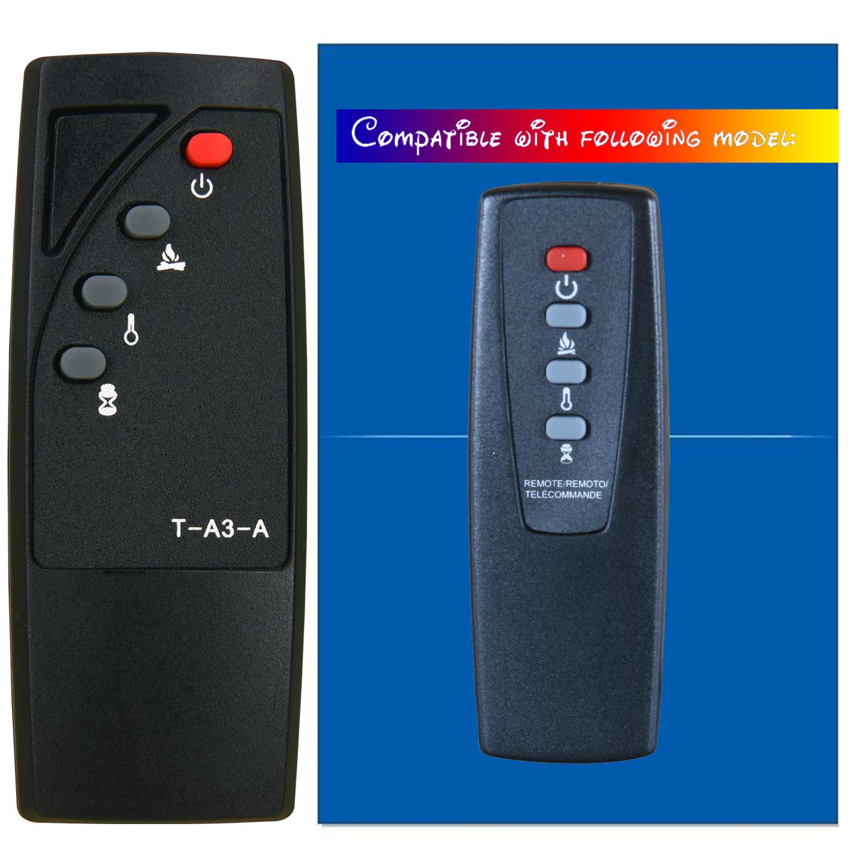 Replacement For Twin Star Classicflame Classic Flame Electric Fireplace Stove Heater Infrared Remote Control 18Ef022Gra 18Ef022Sra 23Ef022Gra 23Ef022Sra 26Ef022Gra 26Ef022Sra