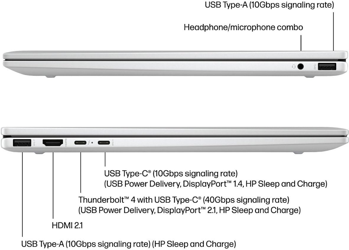 Hp Envy 2-In-1 Laptop, 16'' Wide Ultra Xga (1920 X 1200) Touchscreen, Intel Core Ultra 5-16Gb Memory, 512Gb Pcie Ssd, 5Mp Ir Cam