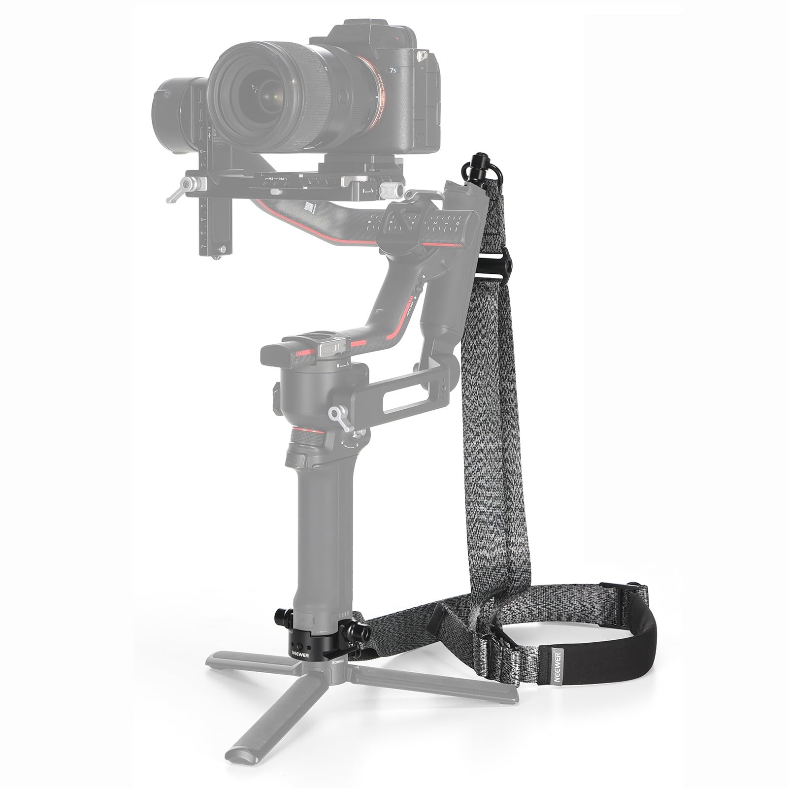 Neewer Rs4 Rs3 Gimbal Shoulder Strap, Weight Reducing Padded Adjustable Strap With Baseplate Quick Release Qd Buckle Compatible