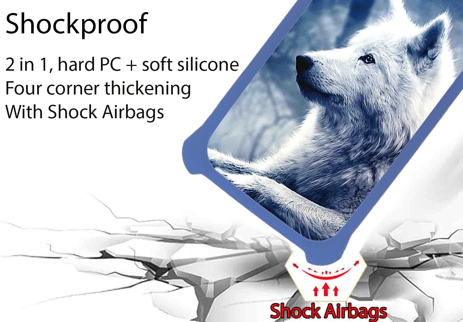 Jioeuinly Blu C5 Max 2022 Case Compatible For Blu Studio X5 Max 2022 Phone Case Cover [With Tempered Glass Screen Protector][Har