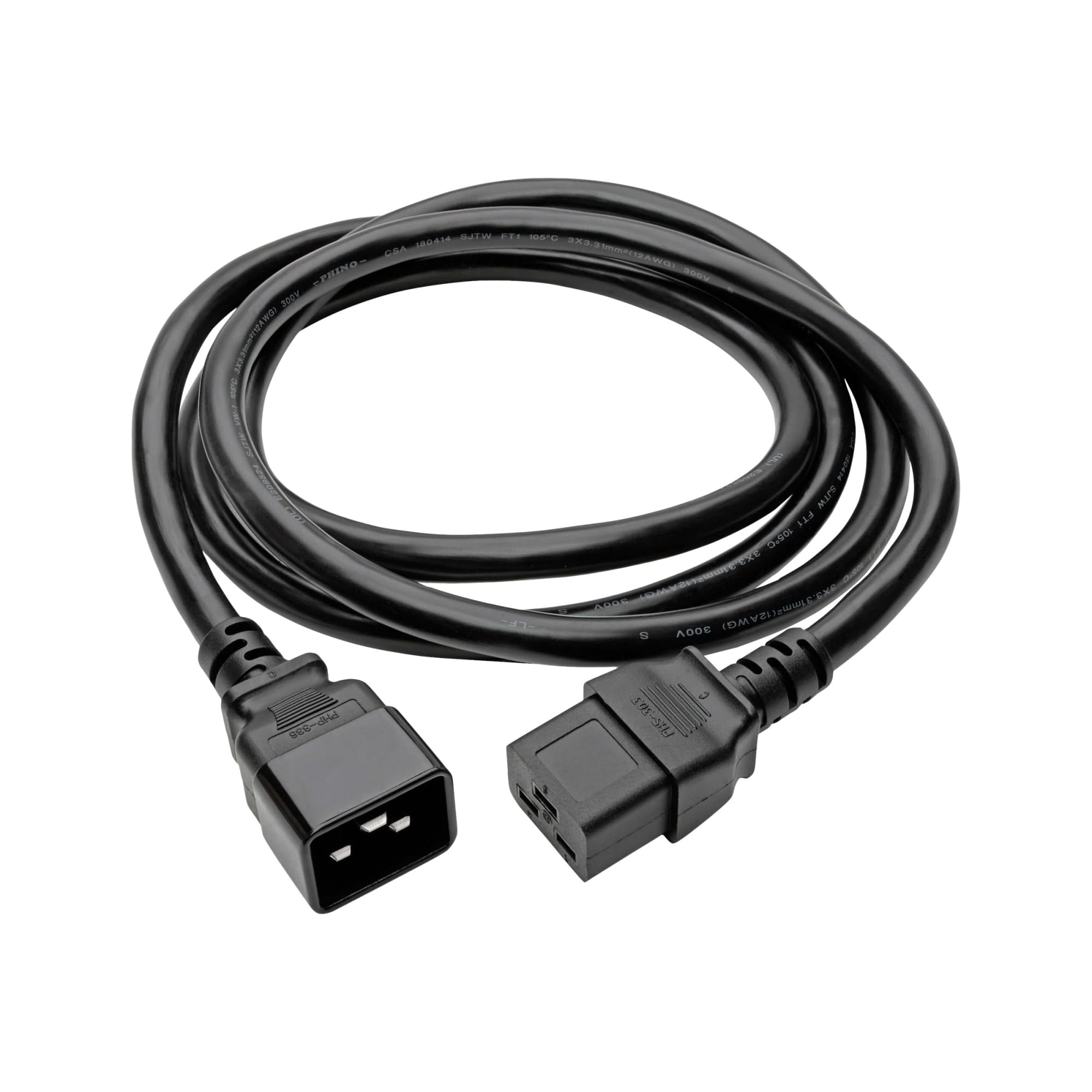 Tripp Lite Heavy Duty Computer Power Extension Cord For Servers And Computers 20A, 12Awg (Iec 320 C19 To Iec 320 C20) 6 Ft.(P036