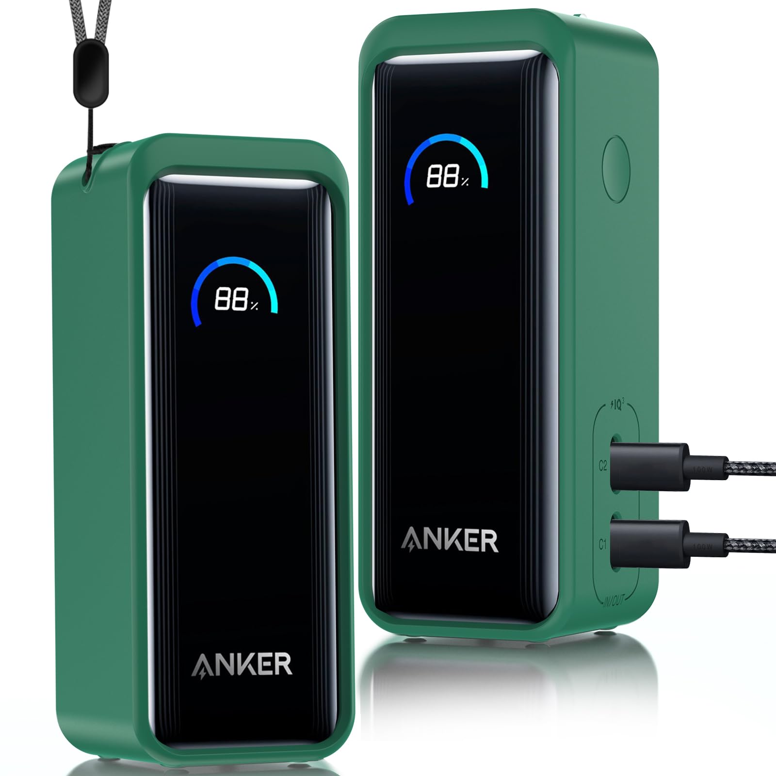 LDSXAY Silicone Case for Anker Prime Power Bank 9,600mAh 65W, Soft Silicone Shockproof Protective Cover for Anker 65W Prime Powe