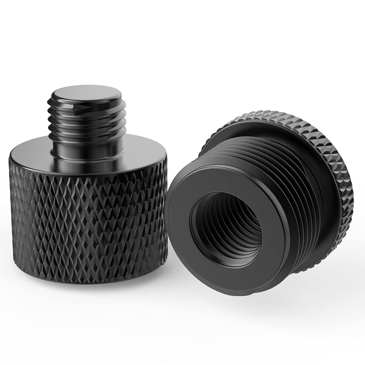 MxTong Mic Stand Adapter 5/8 to 3/8 and3/8 to 5/8 Mic Screw Adapter Thread for Microphone Stand Mount to Camera Tripod Adapter 2