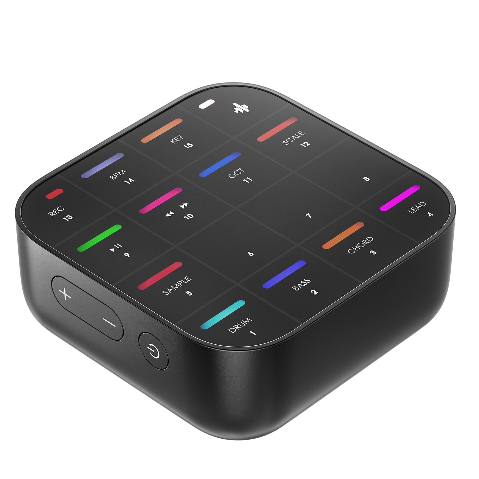 Donner MEDO Bluetooth MIDI Controller, Portable Groovebox | Chord, Sample, Lead, Bass, Drum | Built-in Looper and Synth | iOS, M