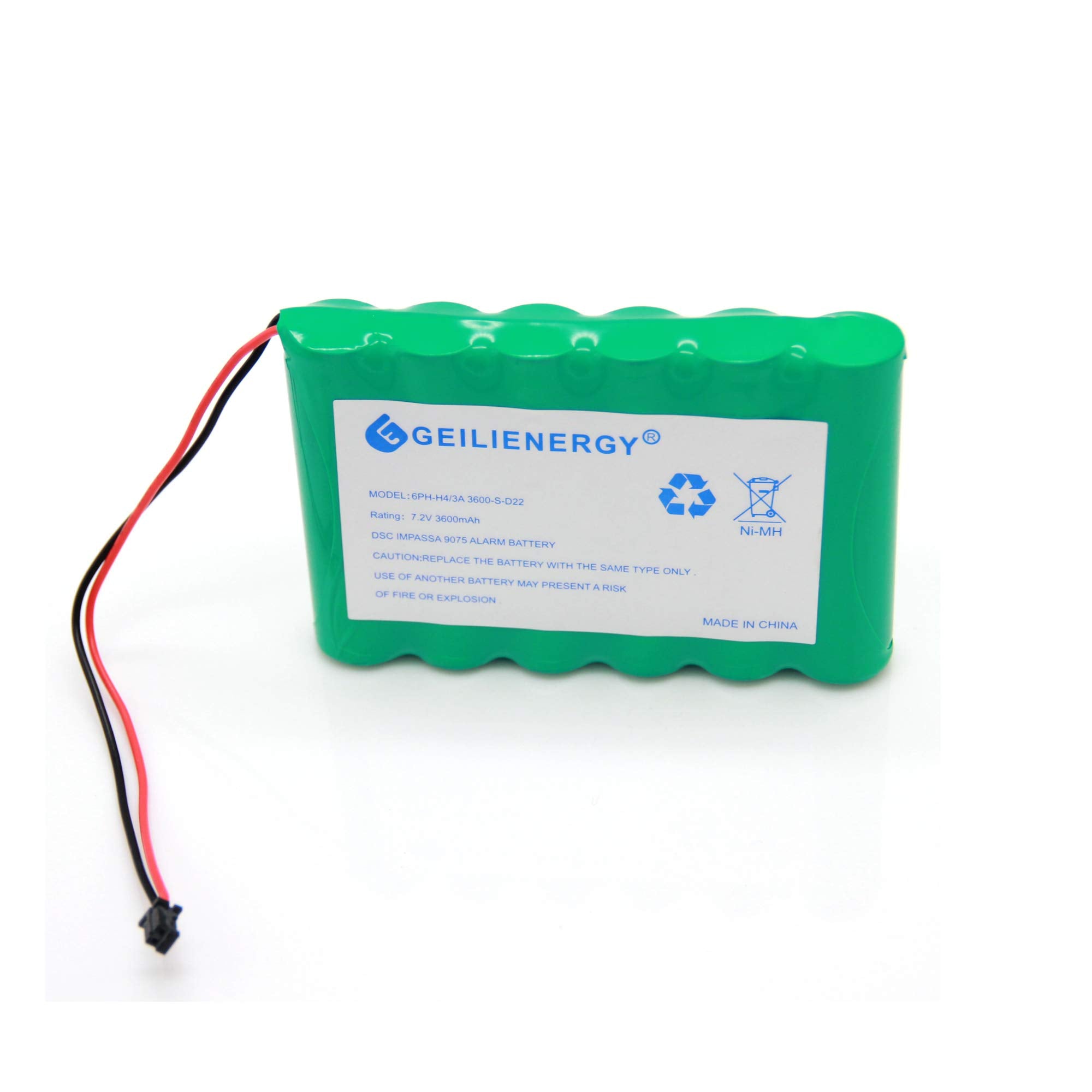 Geilienergy 6Ph H 4/3A3600 S D22 7.2V 3600Mah Ni Mh Battery Compatible With Dsc Impassa 9057 Battery Wireless Security System