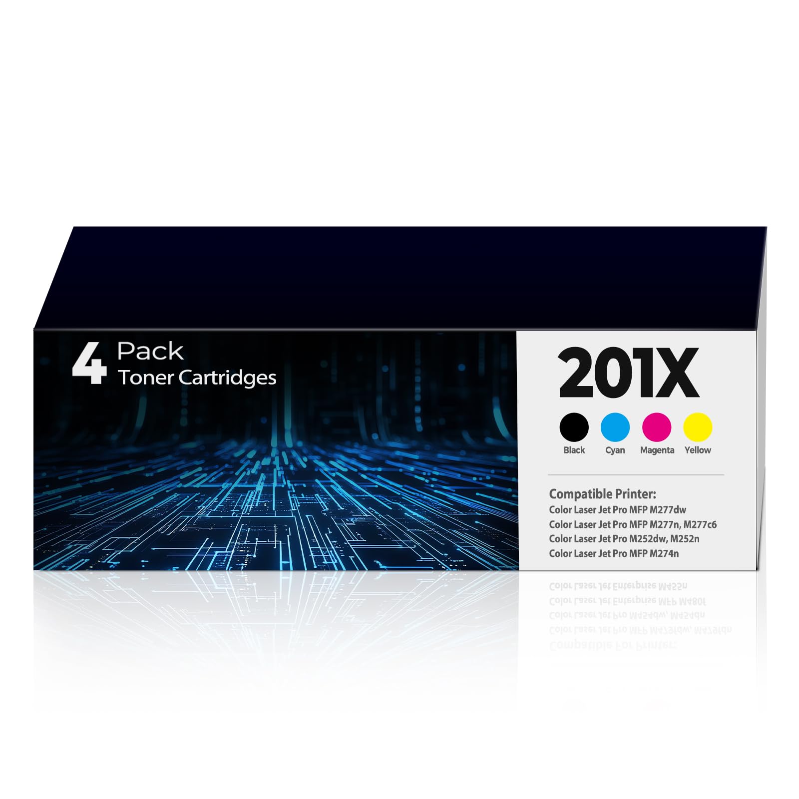 201X Toner Cartridges Replacement For Hp 201X 201A Hp201X 4 Pack For Color Laser Jet Pro Mfp M277Dw M252Dw Toner Cartridges For 