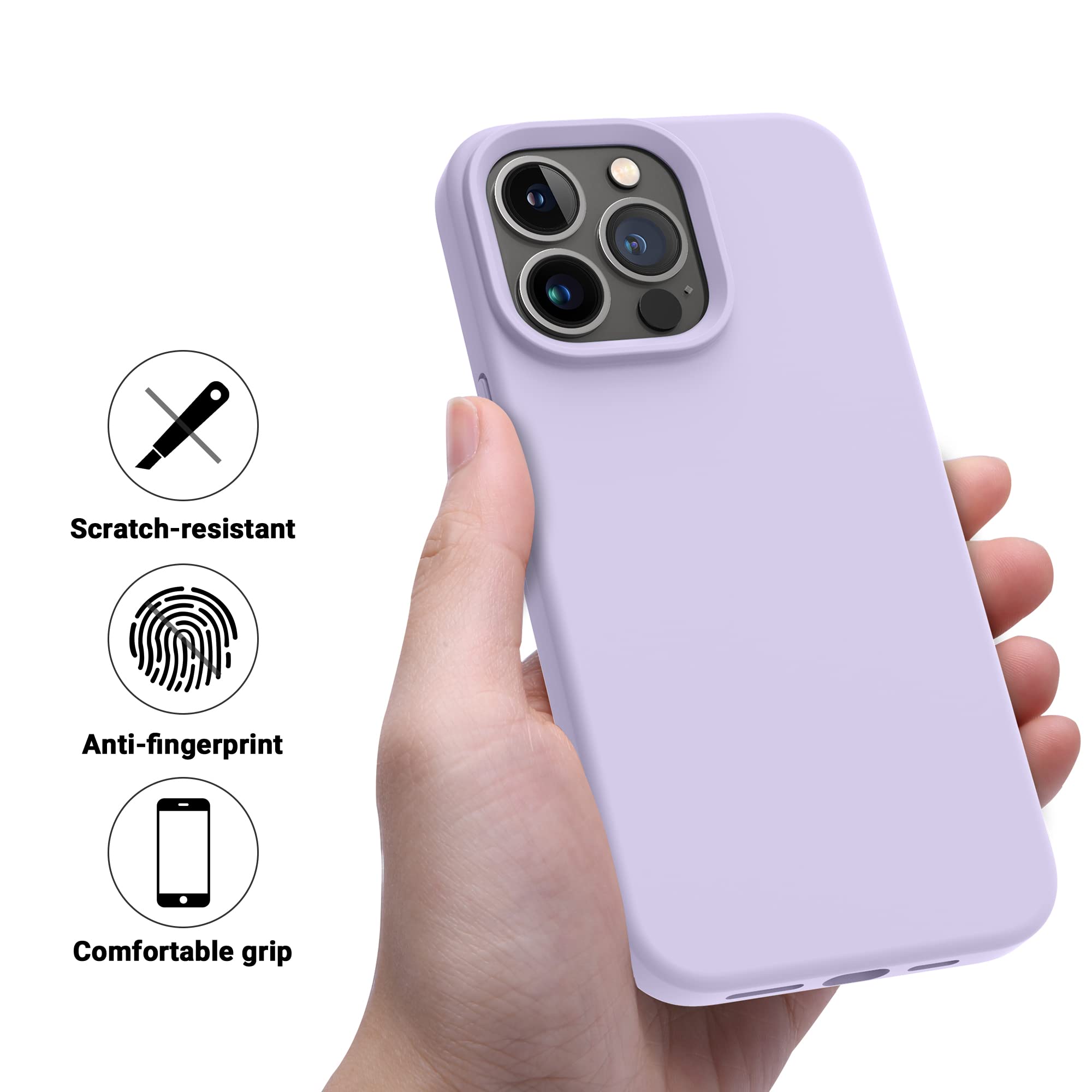 Otofly Designed For Iphone 14 Pro Case, Silicone Shockproof Slim Thin Phone Case For Iphone 14 Pro 6.1 Inch (Cloud Mauve)