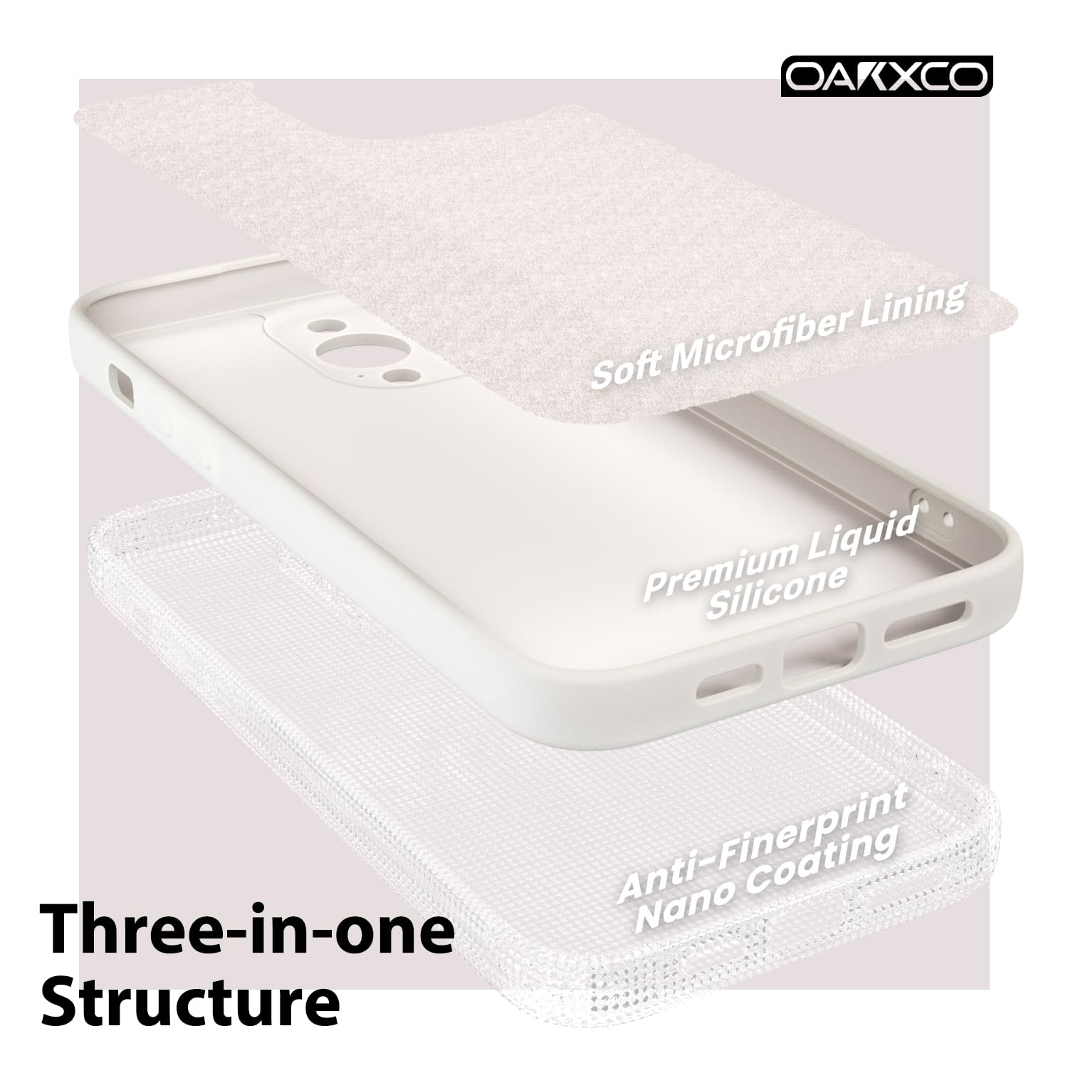 Oakxco For Iphone 14 Pro Max Phone Case Liquid Silicone, Cute Thin Slim Soft Rubber Tpu Plain Smooth Gel Cover For Women Girl Ae