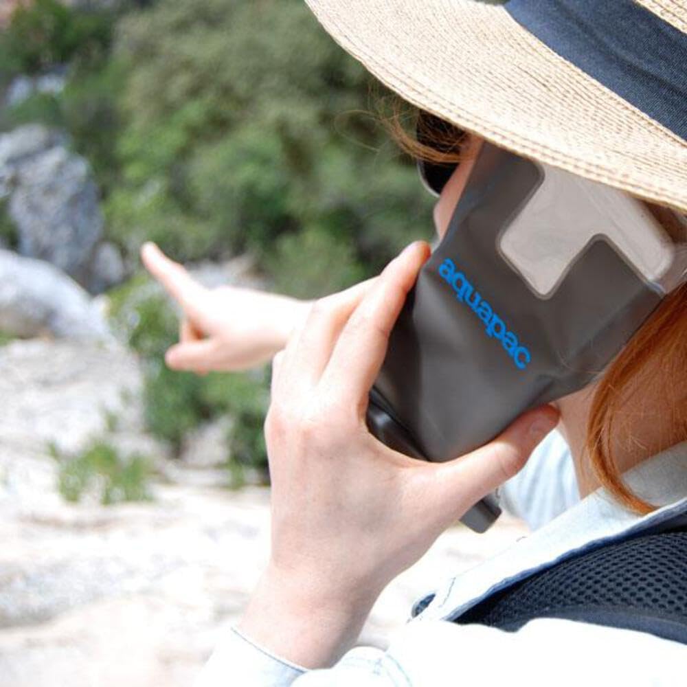 Aquapac Waterproof Phone Case, Medium, Grey, Lanyard, Iphone And Android, Made In The Uk, Hiking, Mountain Biking, Running Acces