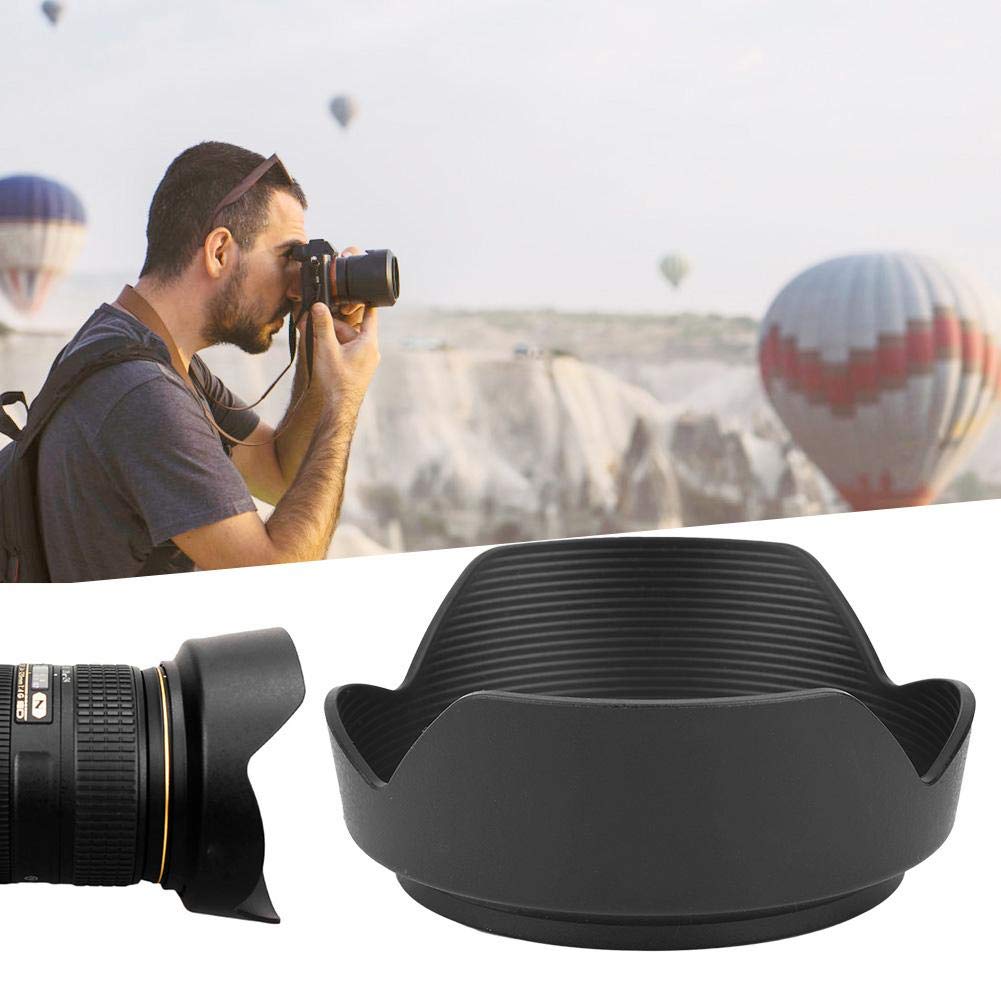 Bindpo Hb-53 Lens Hood, Camera Lens Sunshade Rainproof Cover Replacement For Af-S 24-120Mm F/4G Ed Vr