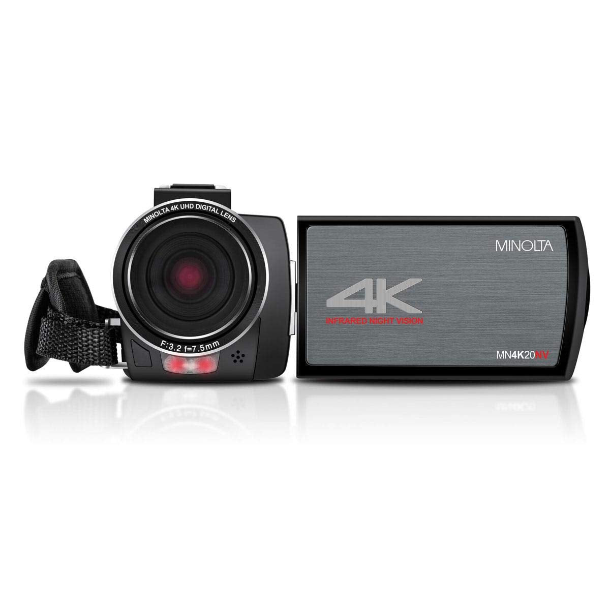 Minolta 4K Ultra Hd 30 Mega Pixels Night Vision Digital Camcorder, Mn4K20Nv
