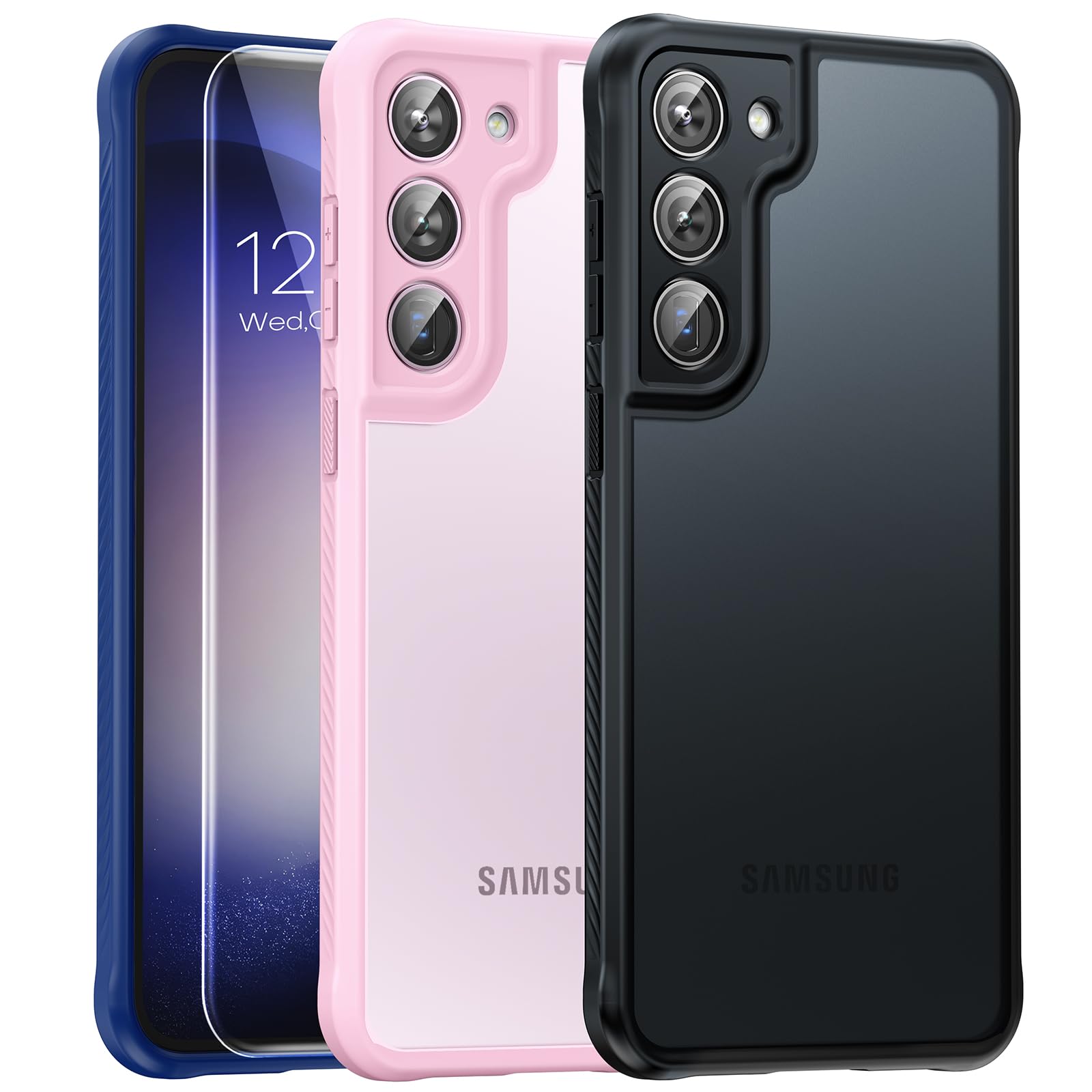 Tocol 3 In 1 For Samsung Galaxy S23 Plus Case, [Upgraded Full Camera Protection] With 2 Pack Screen Protector [Military Grade Dr