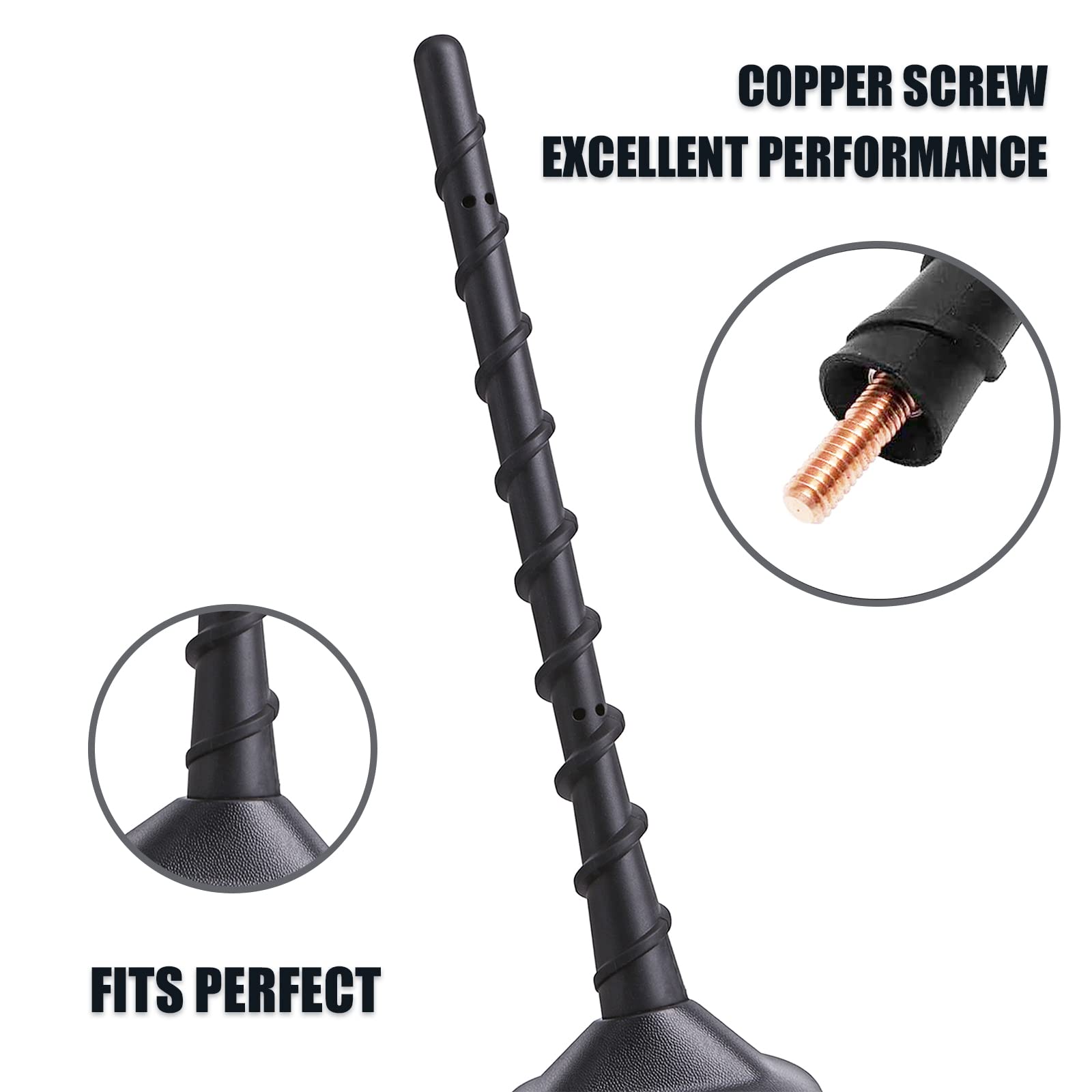 Vofono Short Antenna For Ford F150 F-150 2009-2025, 7 Inch Ford F-150 Raptor Lightning 2017-2025 F-250 F-350 Bronco Pickup Truck