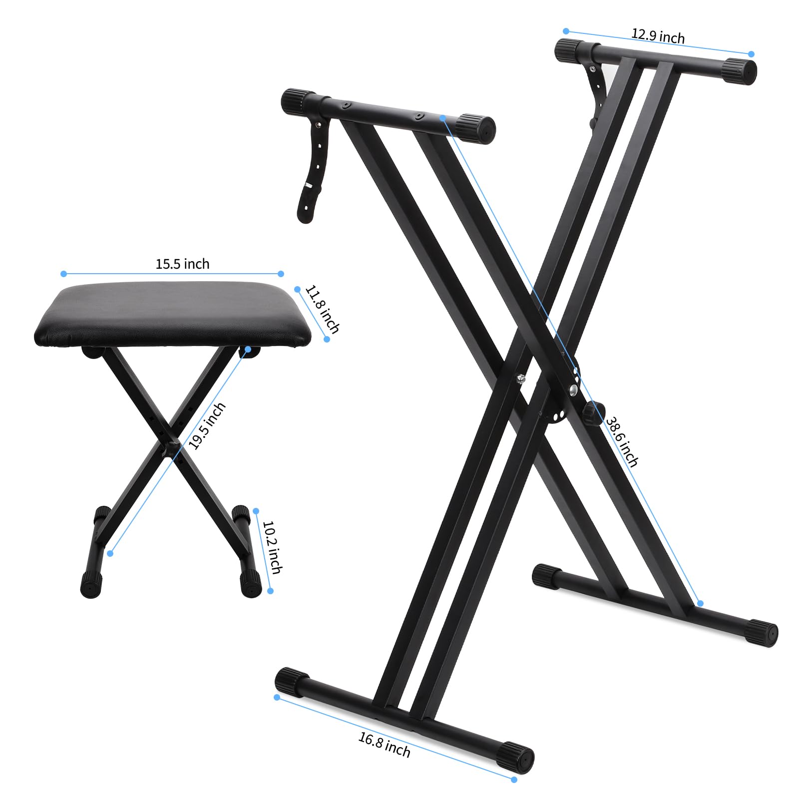 Jdfdexc Keyboard Stands And Bench Setable & Portable Digital Piano Stand With Locking Straps