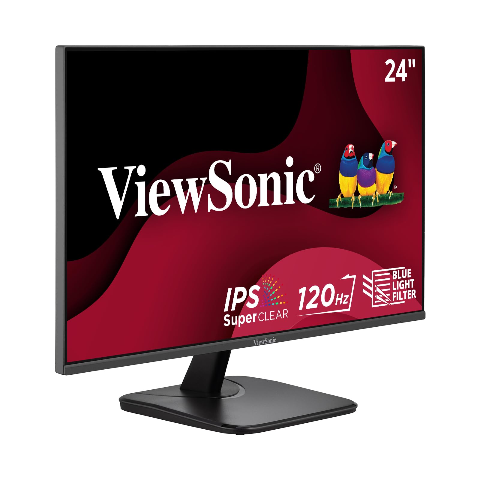 Viewsonic Va2456A Mhd 24 Inch Ips 1080P Monitor With 120Hz, Eye Care, Hdmi, Displayport, And Vga Inputs For Home And Office