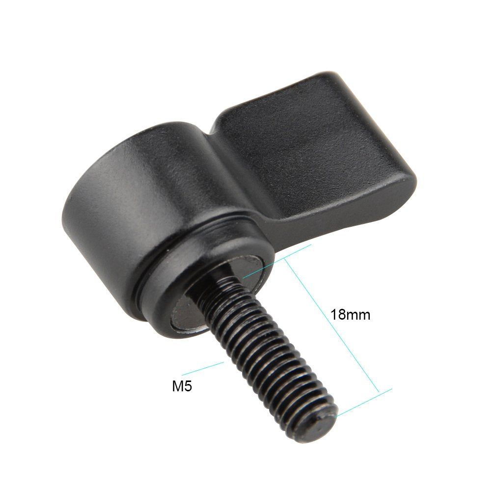 Camvate M5 Male Threading(18Mm Long) Rotating Knob Adjustable Thumb Lever Screw (Black)   1510