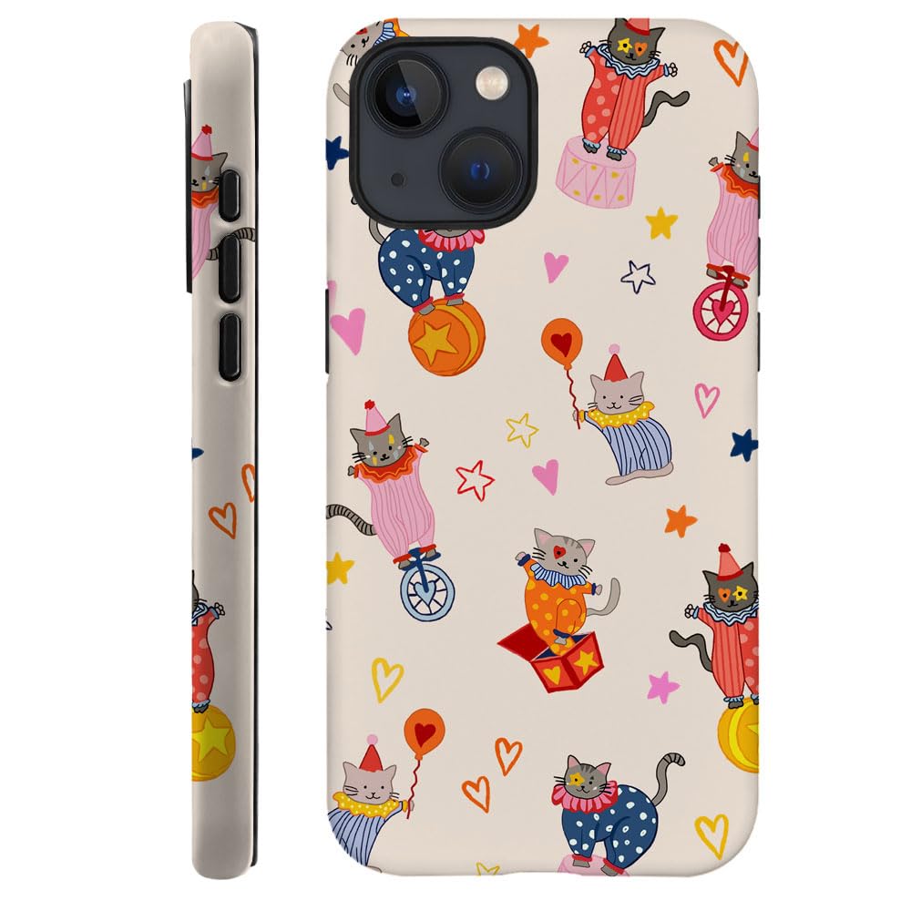 Case for iPhone 14 Plus - [Drop Protection Phone Cover] - Hybrid Case for Girl Women - Cute Cat Playful