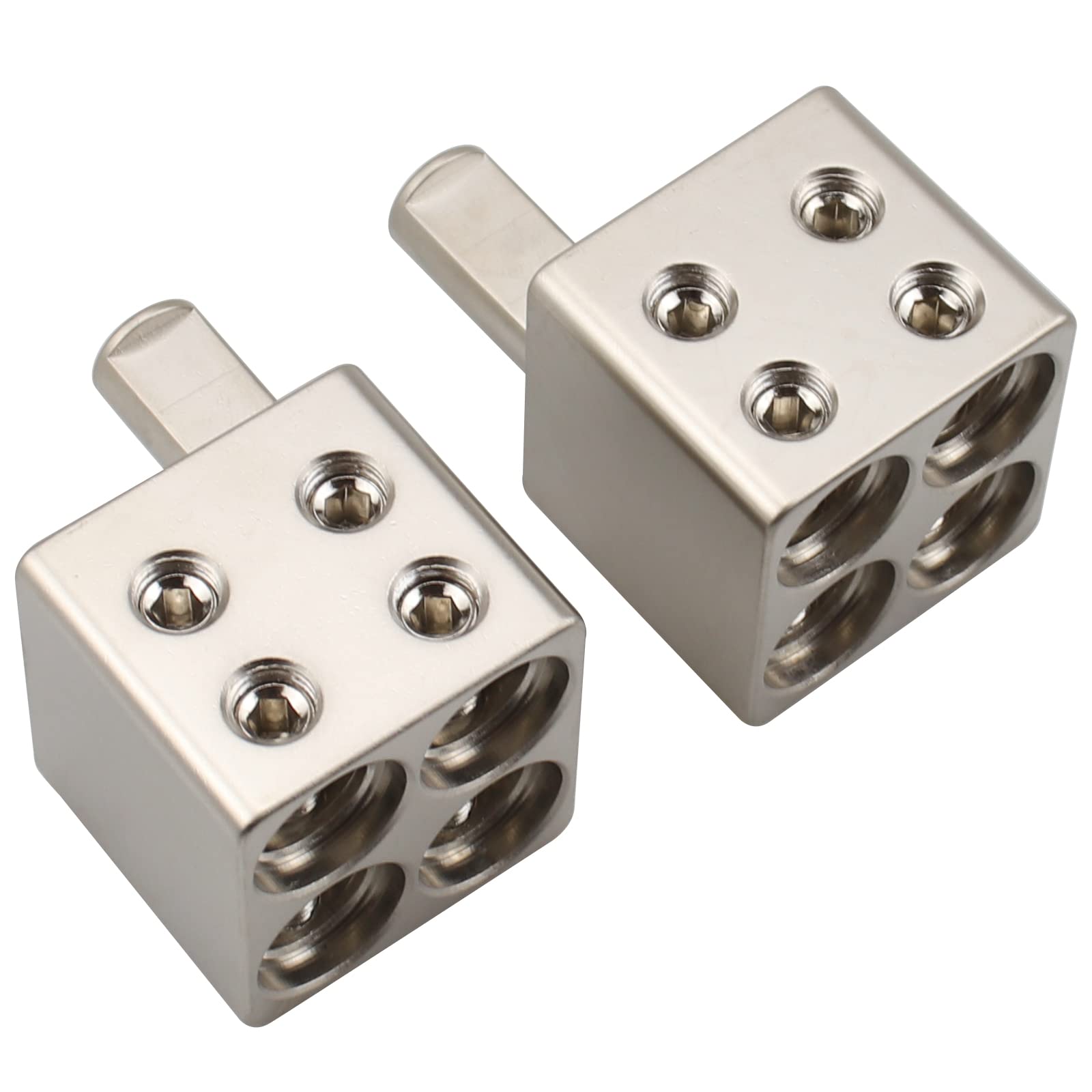 Zookoto 2 Pcs 4X0Ga Wire Ga Reducer, For Car Stereo Audio Awg Pin Power Ground Wire Reducer, 0 Ga To 12.3 Mm