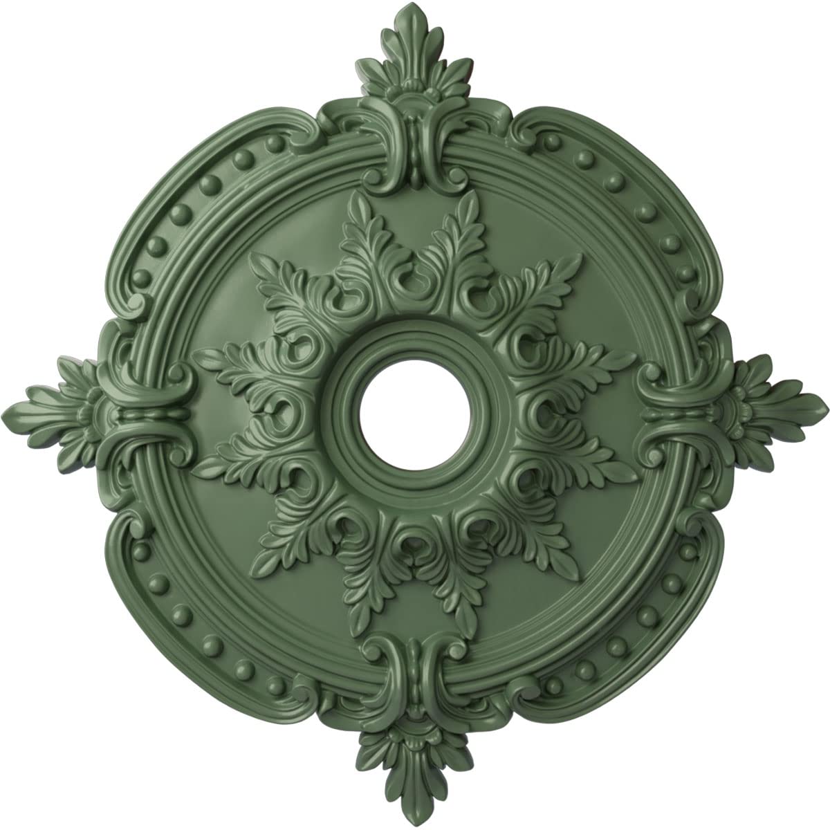 Ekena Millwork CM28BEAGF 28 3/8 OD x 3 3/4 ID x 1 5/8 P Benson Classic (Fits Canopies up to 6 1/2) Ceiling Medallion, Athenian G