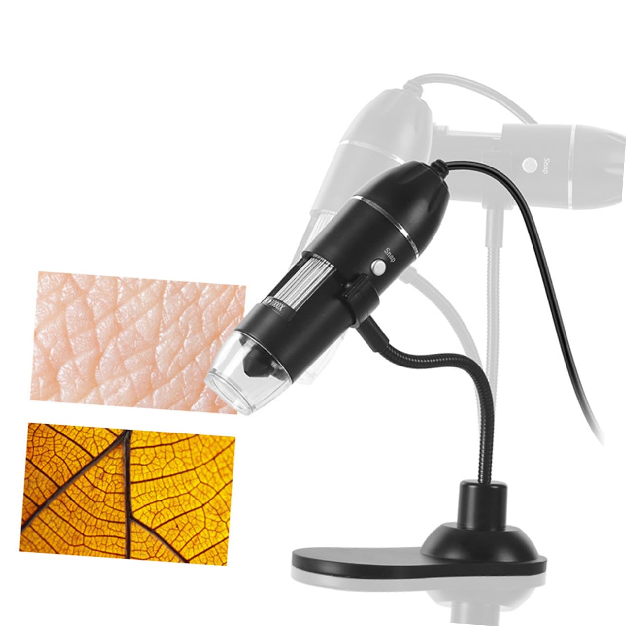 HOMSFOU Upickpick Miniscope USB Digital Microscope Portable Led Magnifier for Inspection Magnifying Glass Flexible Arm for Indus