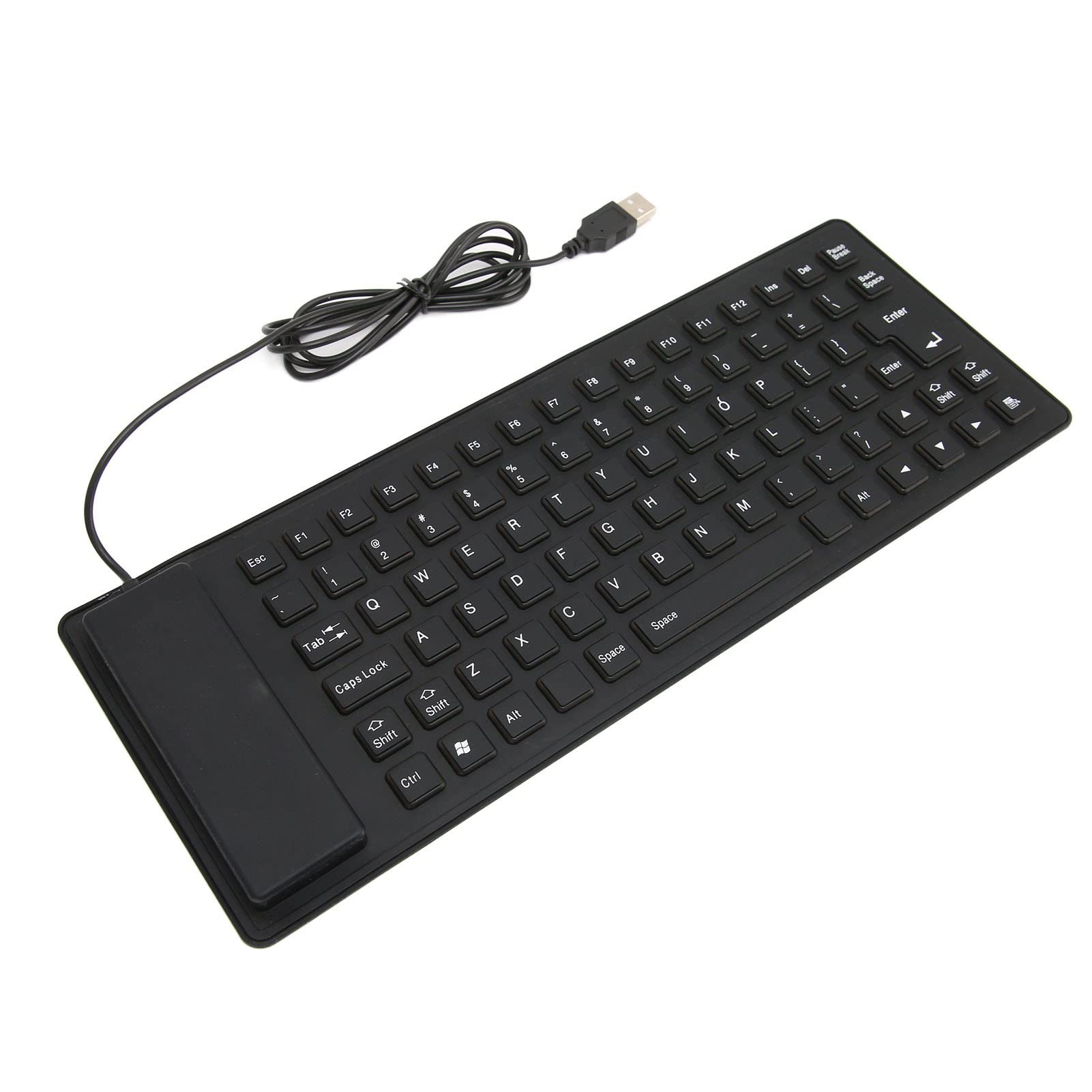 Vbestlife Foldable Silicone Keyboard, Usb Wired 85 Keys Rollup Silent Typing Soft Touch Keyboard, Flexible Keyboard For Laptop A