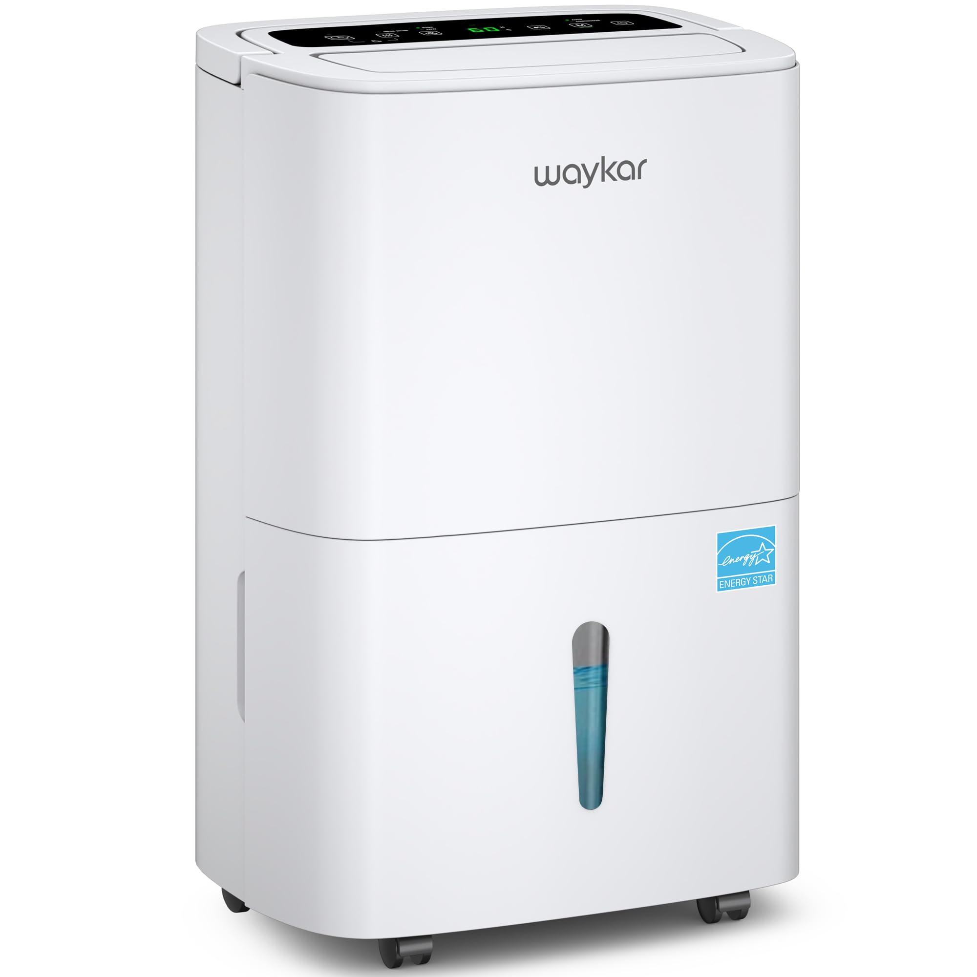 Waykar 120 Pints Energy Star Home Dehumidifier for Spaces up to 6,000 Sq. Ft at Home, in Basements and Large Rooms with Drain Ho
