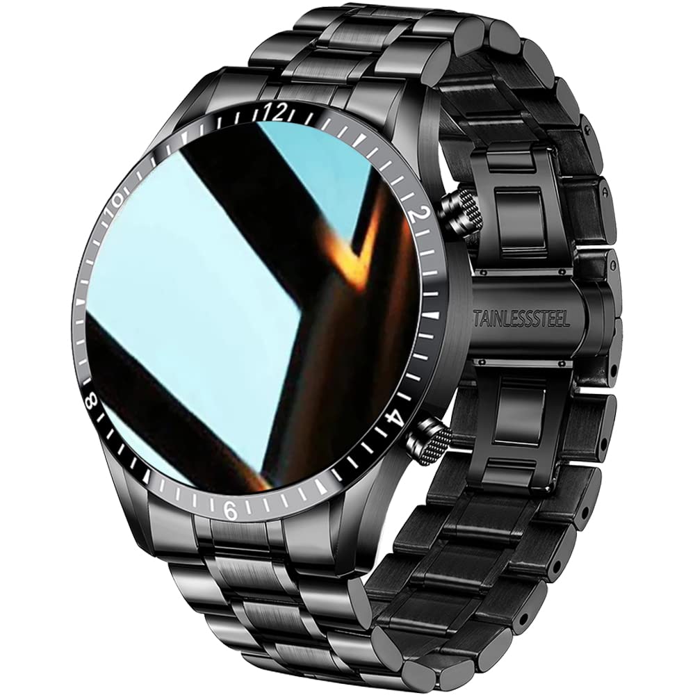 Filiekeu Men Smart Watch For Android Ios, Bluetooth Calls Voice Chat With Heart Rate/Sleep Monitor Fitness Tracker, 1.3'' Full T