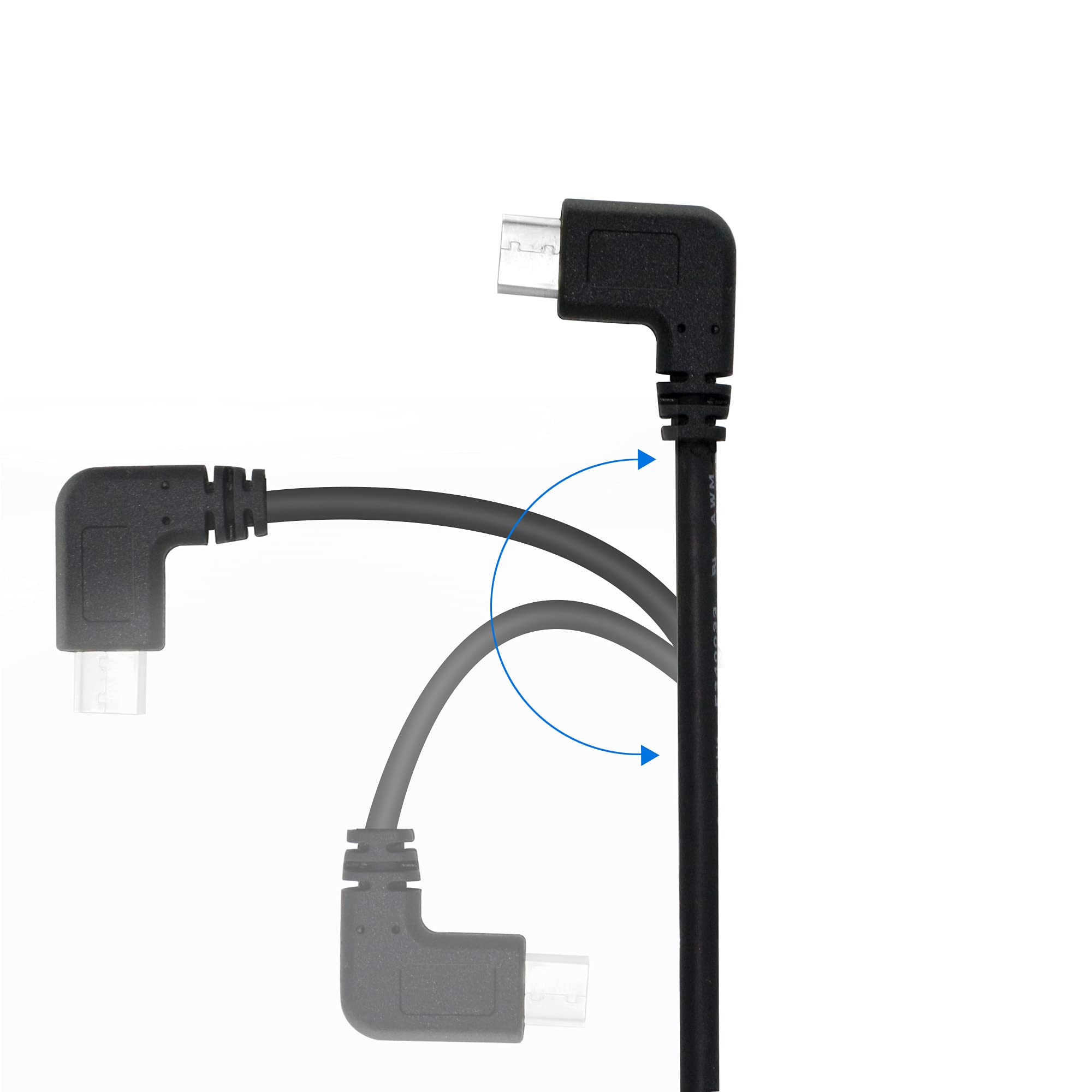 Pngknyocn 90 Degree Usb Type C Short Cable Usb 3.0 (Type A) Male To Usb Right Angle 3.0 (Type C) Male Fast Charge And Data Sync