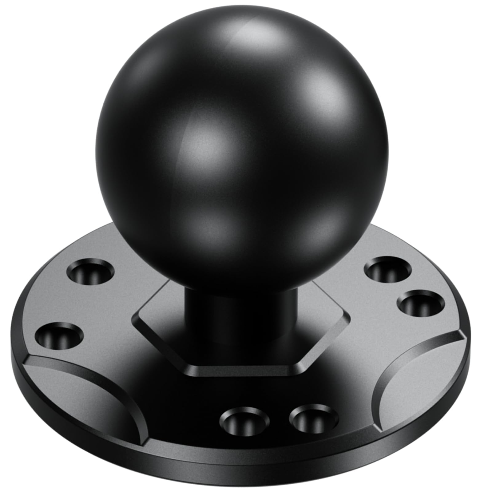 Brcovan 1.5'' Ball Mount Base With Aluminum Alloy Amps Hole Round Plate & 1.5'' Tpu Ball Adapter Compatible With Ram Mounts C Size 1.5 Inch Ball Double Socket Arm